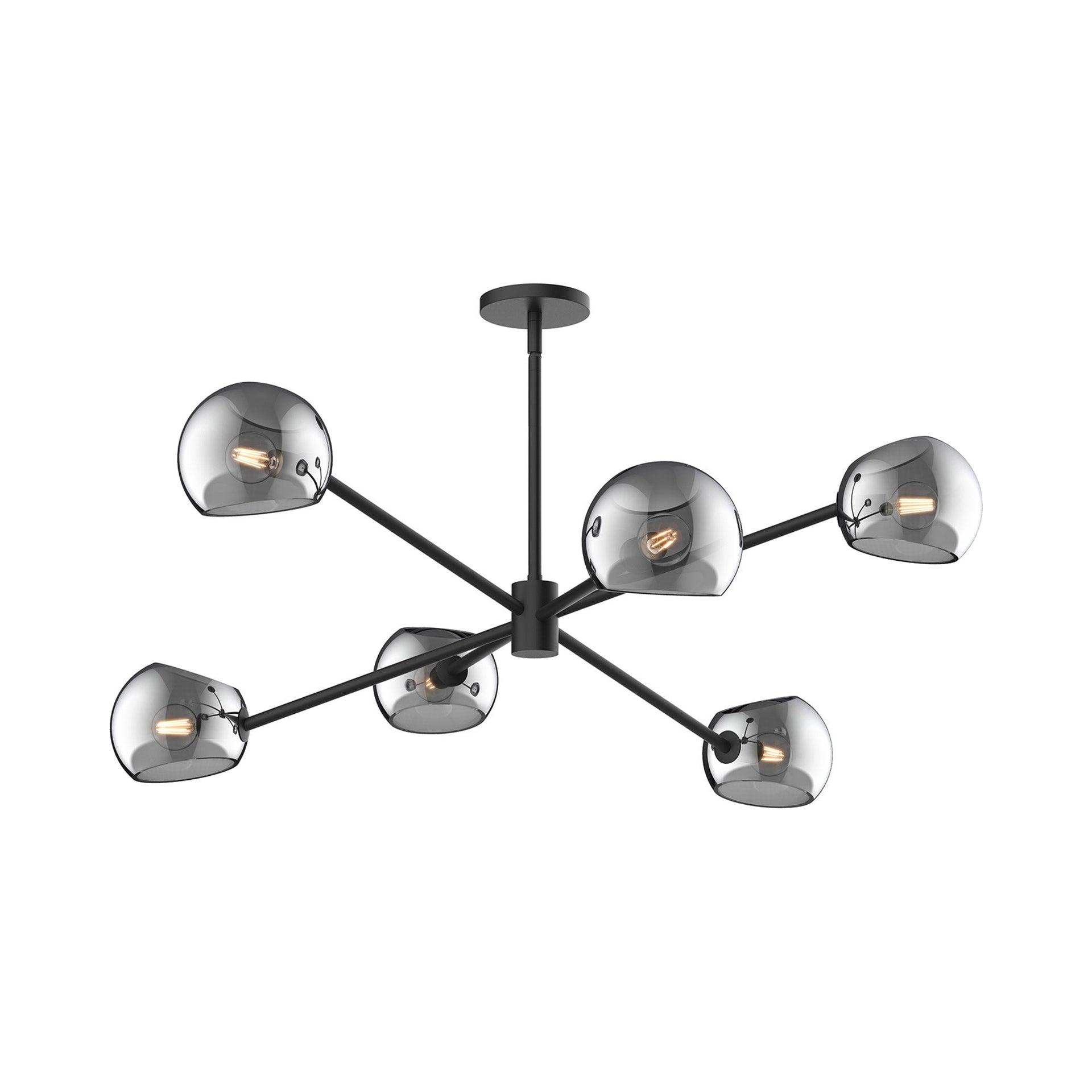 Willow 6 Light Metal Sputnik Chandelier