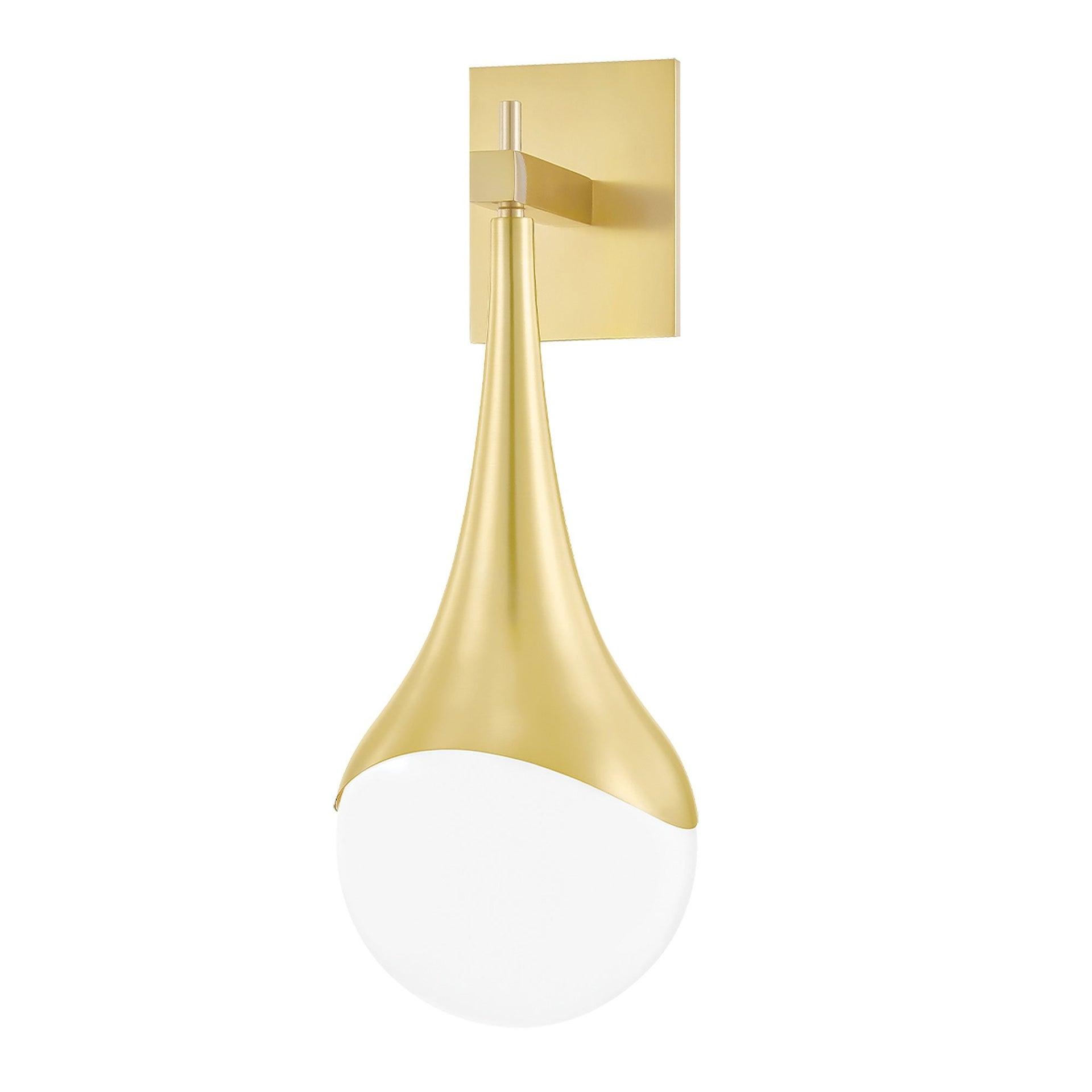 Algiers Single Light Glass Steel Dimmable Armed Sconce