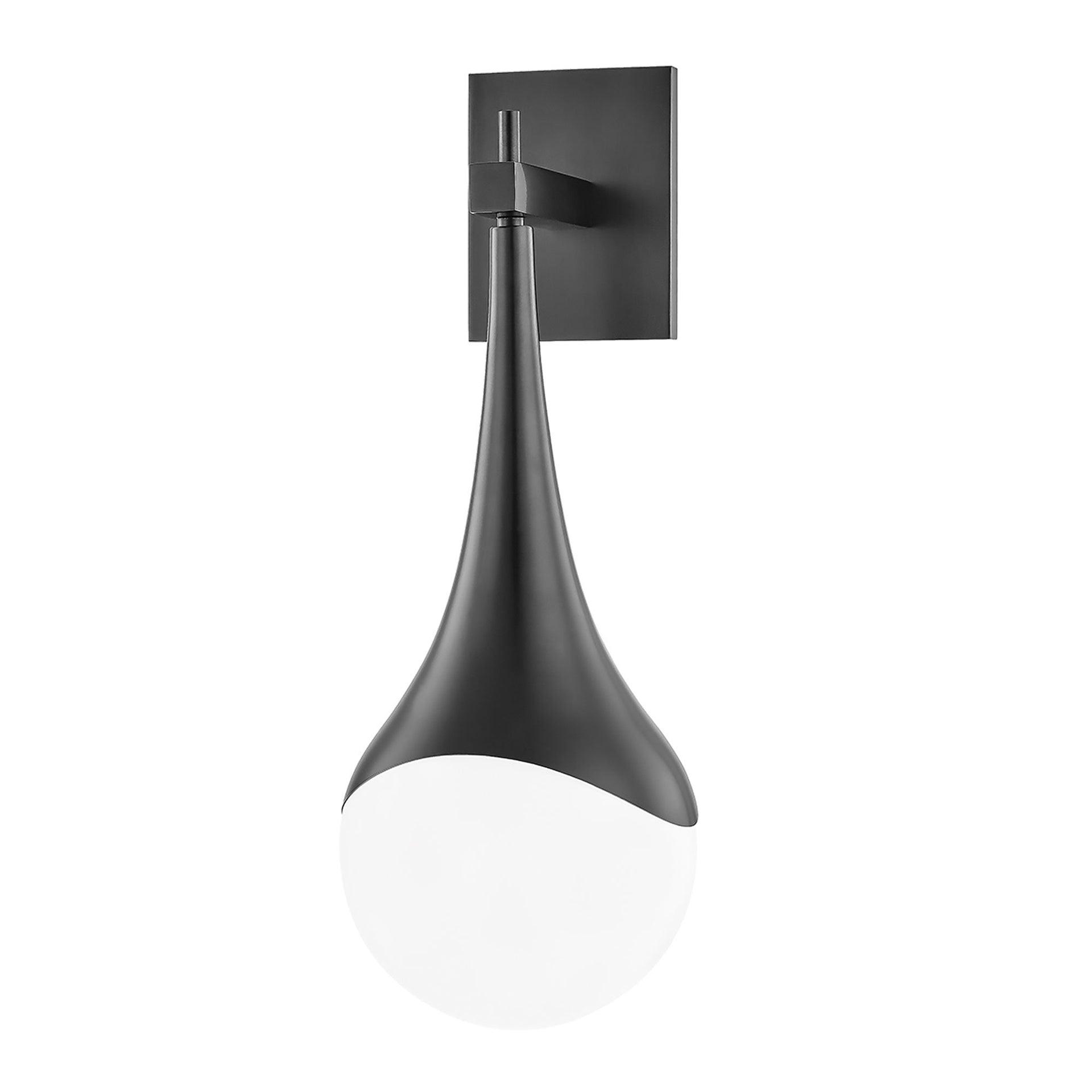 Algiers Single Light Glass Steel Dimmable Armed Sconce