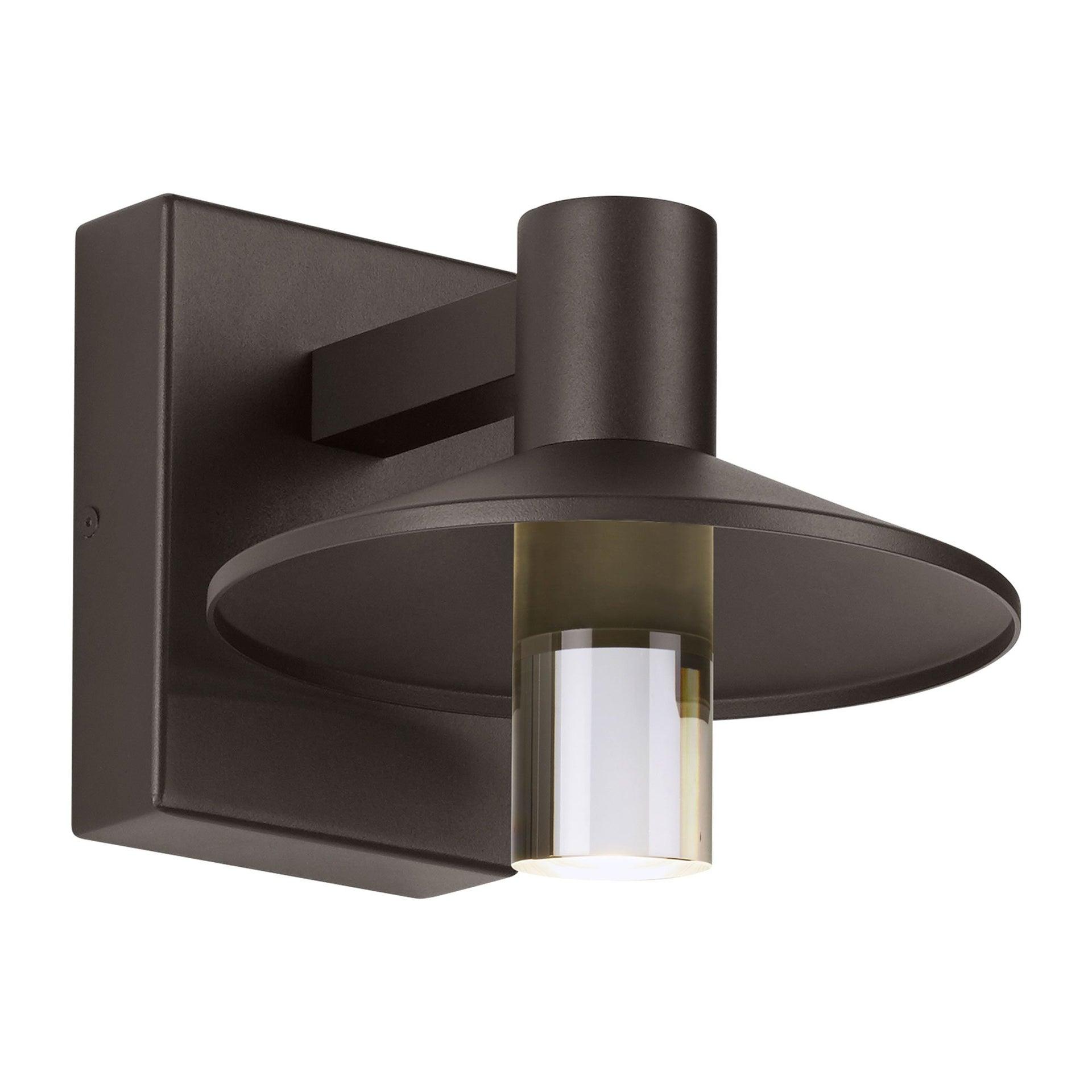 Bronze Dimmable Outdoor Wall Light with Aluminum Shade
