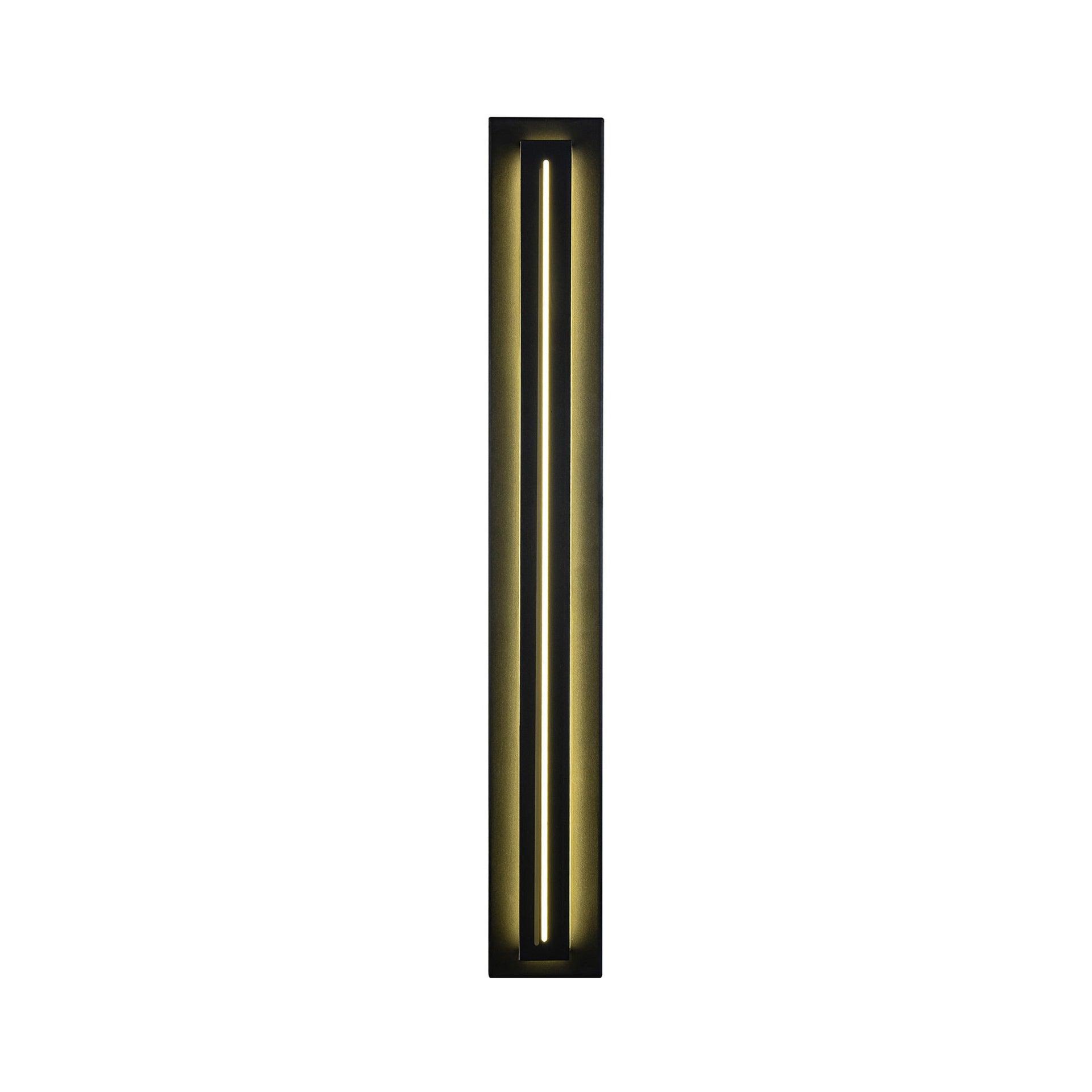 Bel Air Modern Black LED Outdoor Wall Sconce, 38in Dimmable