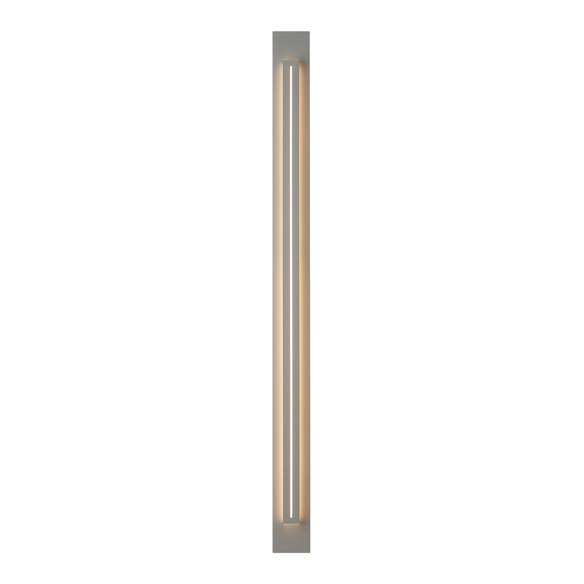 Tall Silver LED Outdoor Wall Light with Dimmable Feature