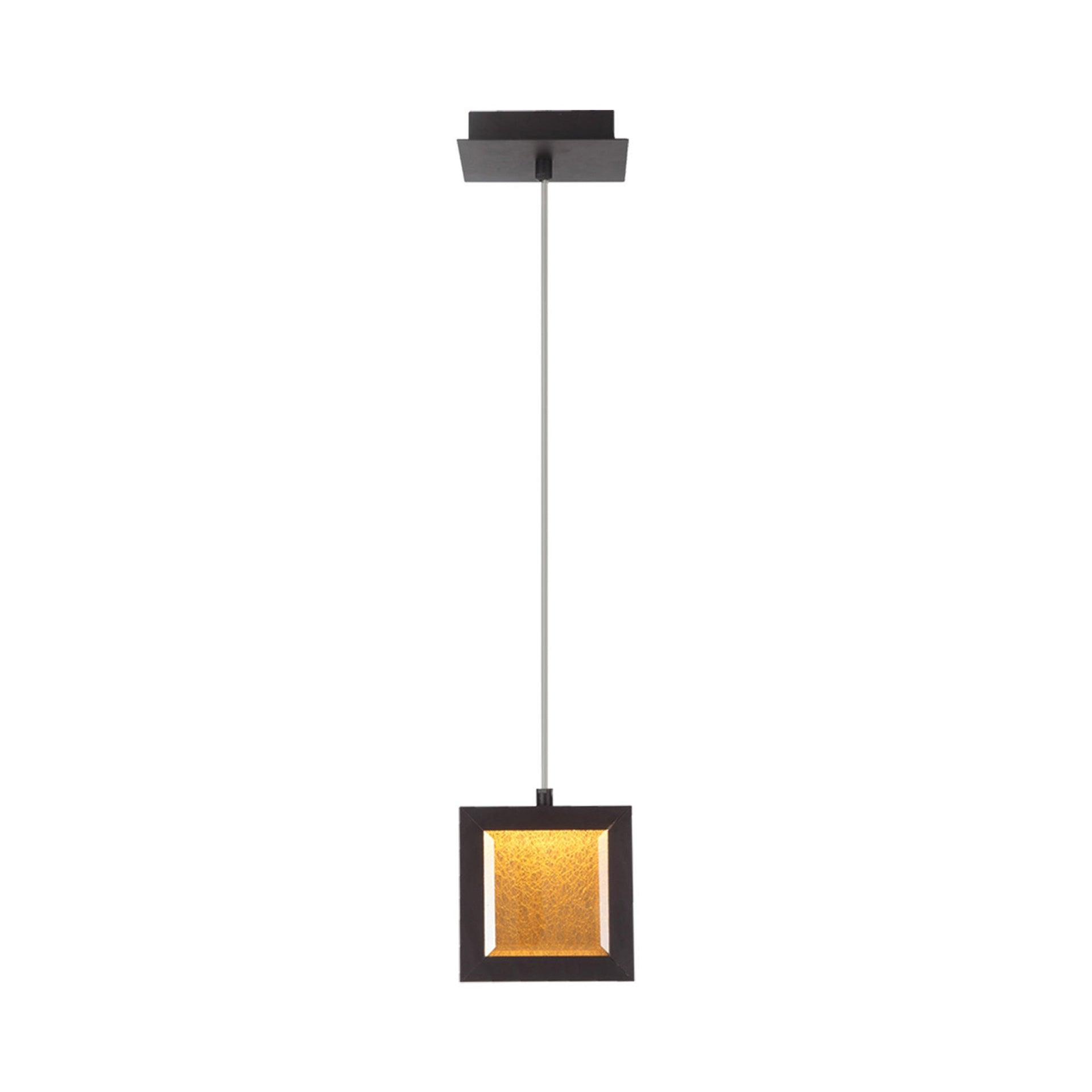 Brentwood Mini LED Pendant in Dark Bronze and Glass