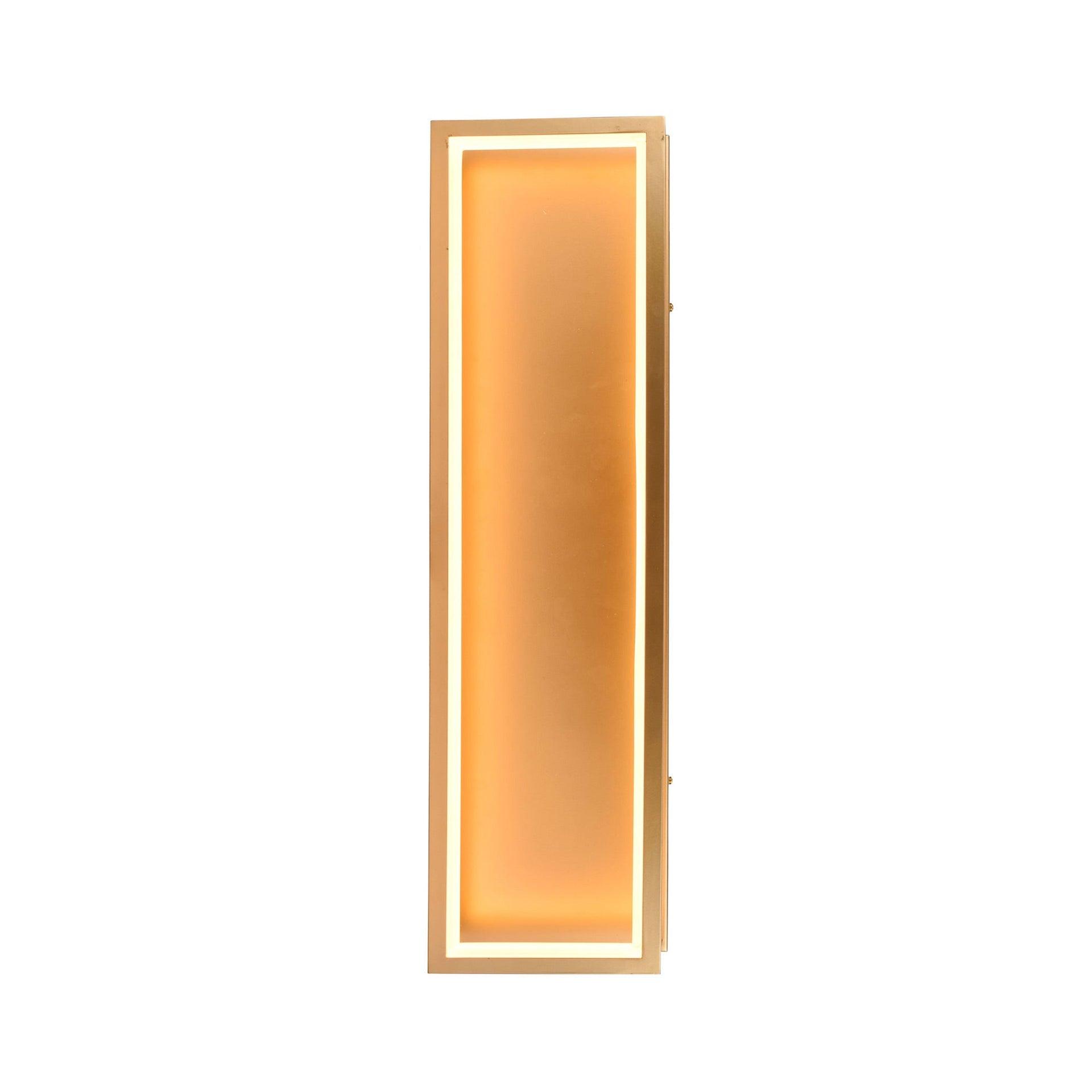 Park Avenue 17" Gold LED Modern Lantern Wall Sconce