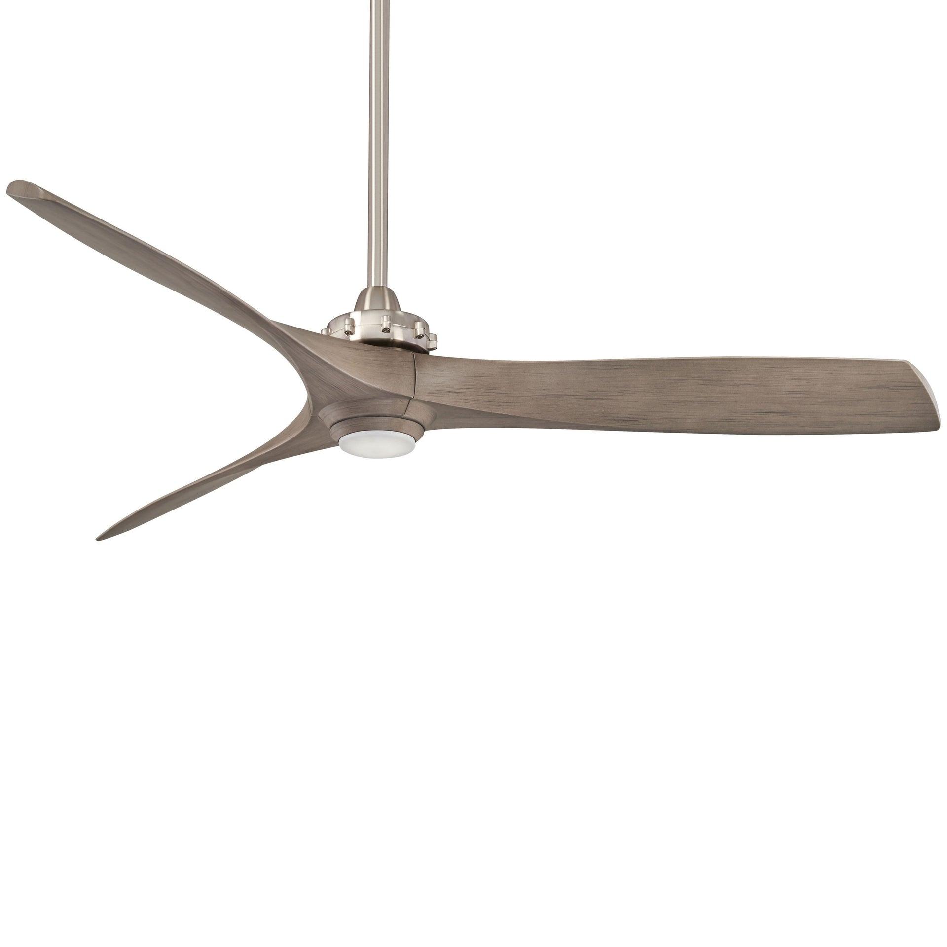 60" Minka Aire Modern Farmhouse Indoor Ceiling Fan with Remote Control Brushed Nickel for Living Room Kitchen Bedroom Family Home