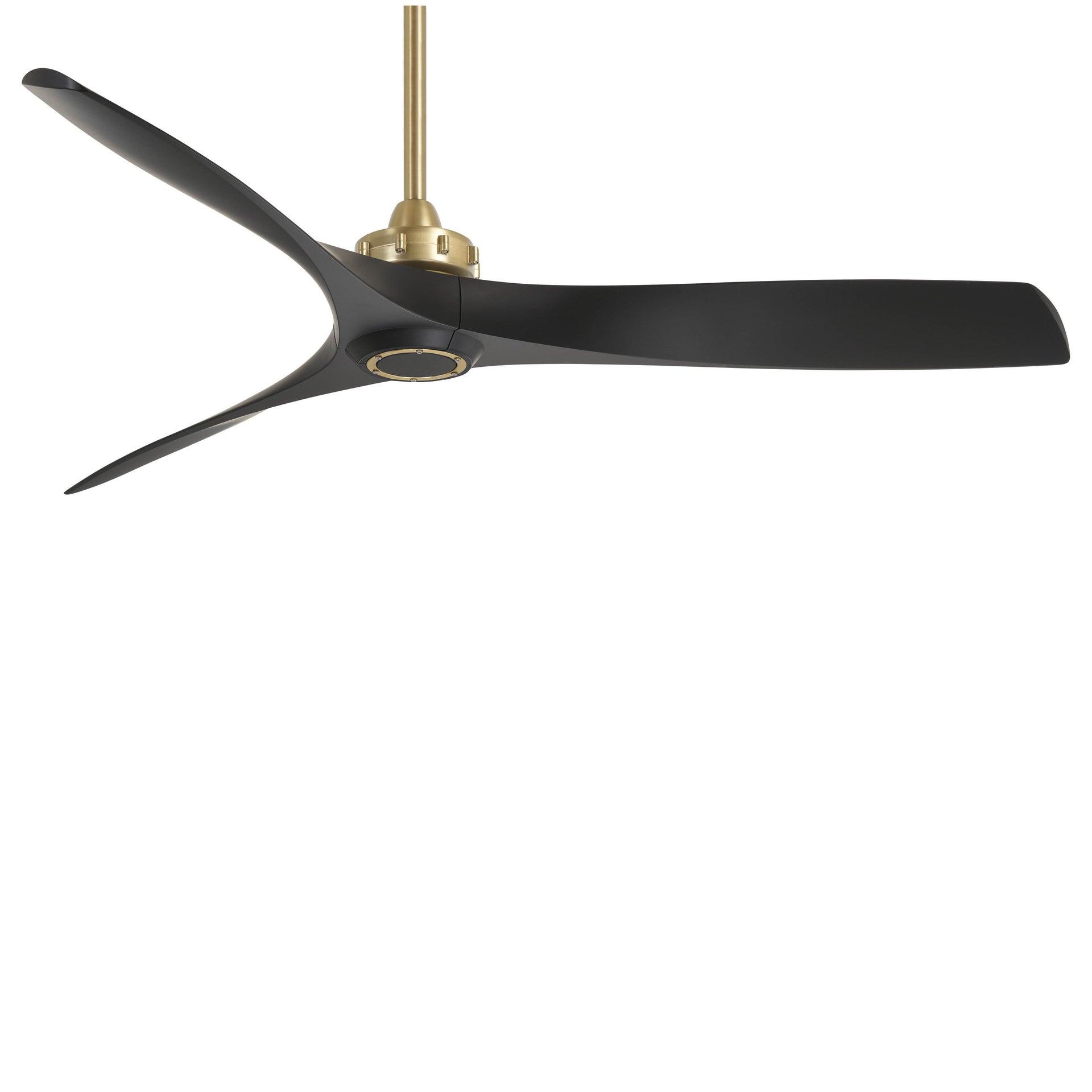 60" Minka Aire Modern Indoor Ceiling Fan with Remote Control Soft Brass Black for Living Room Kitchen Bedroom Family Dining House