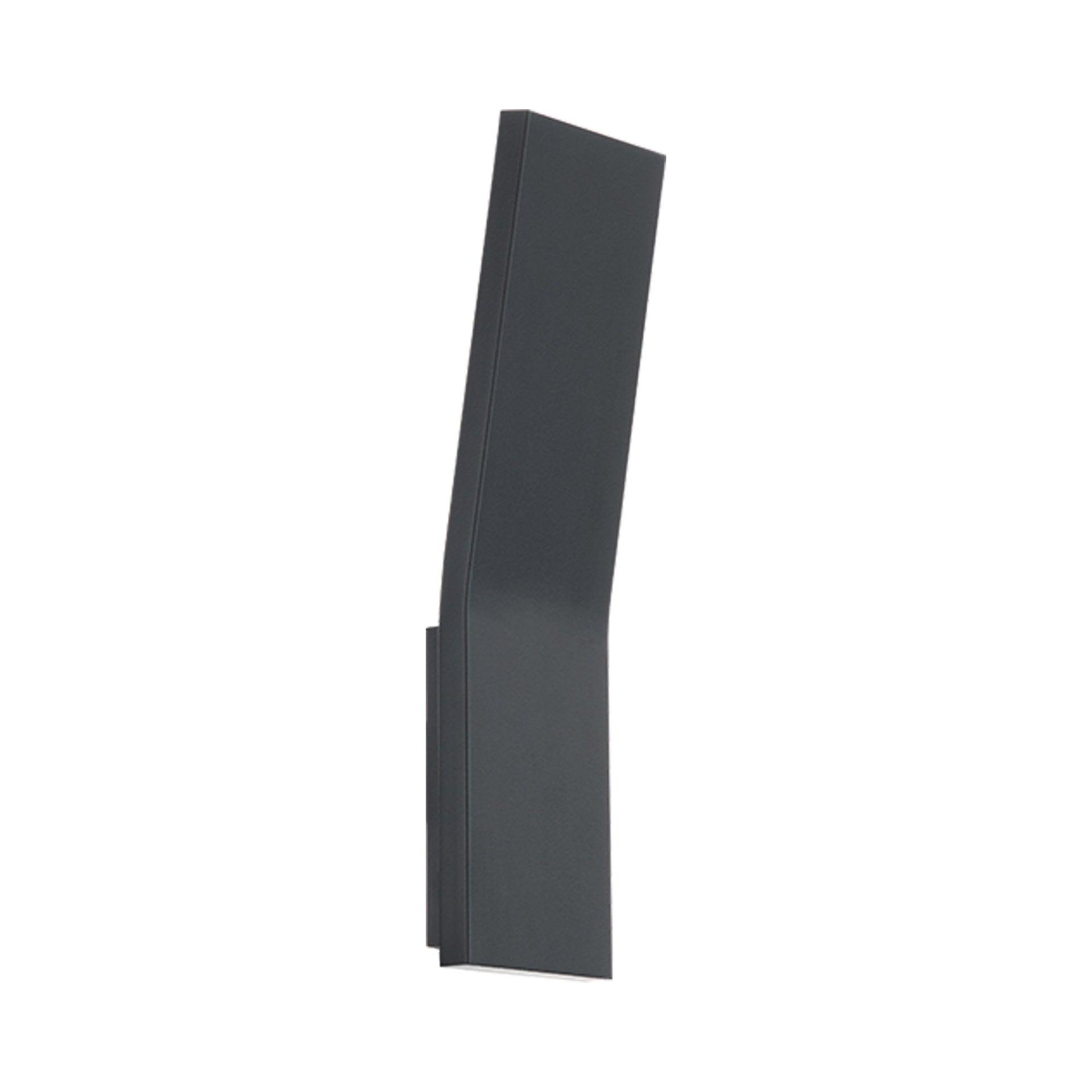 Sleek Black LED Sconce with Clear Diffuser - Dimmable, 11" H