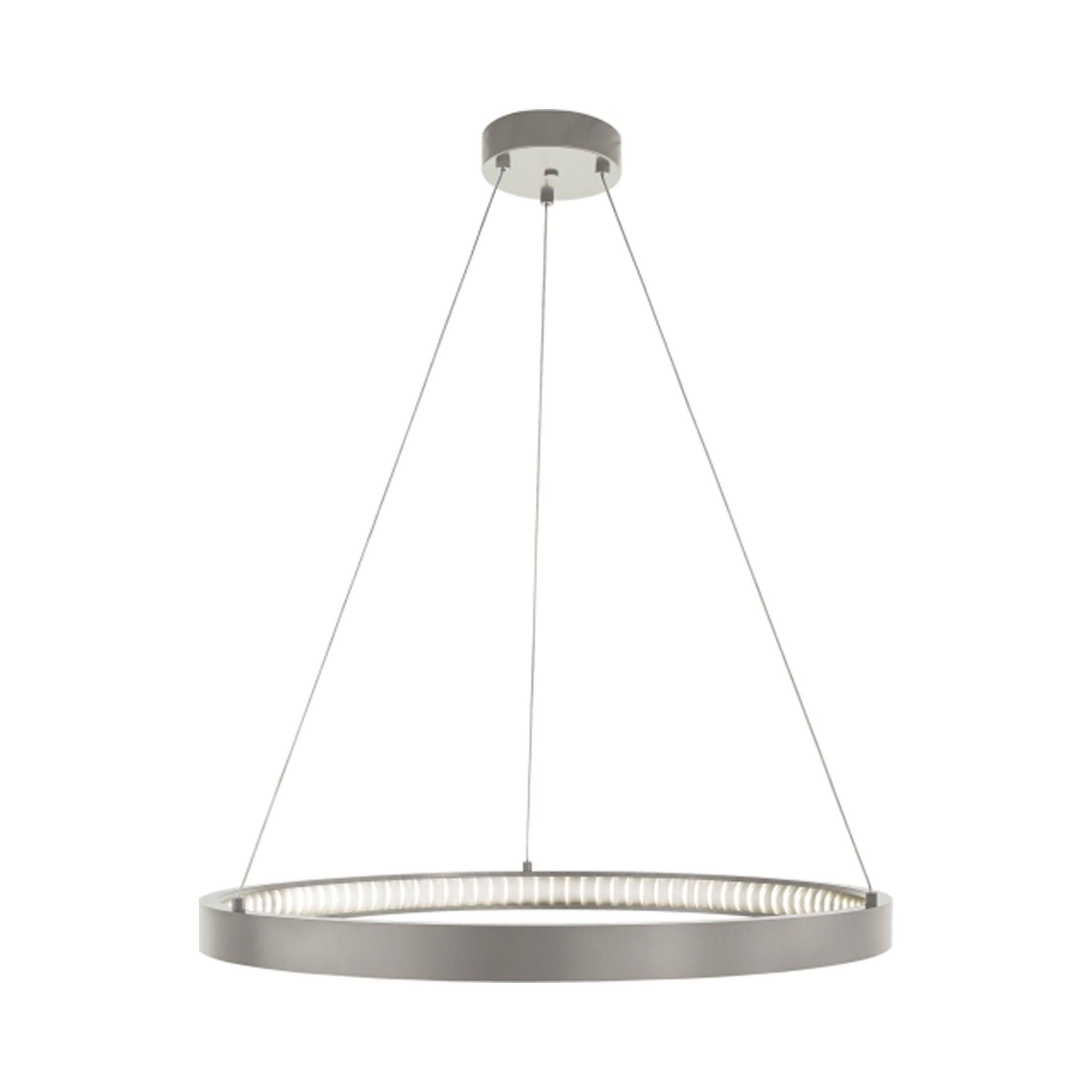 Satin Nickel 30" LED Chandelier with Integrated Lights