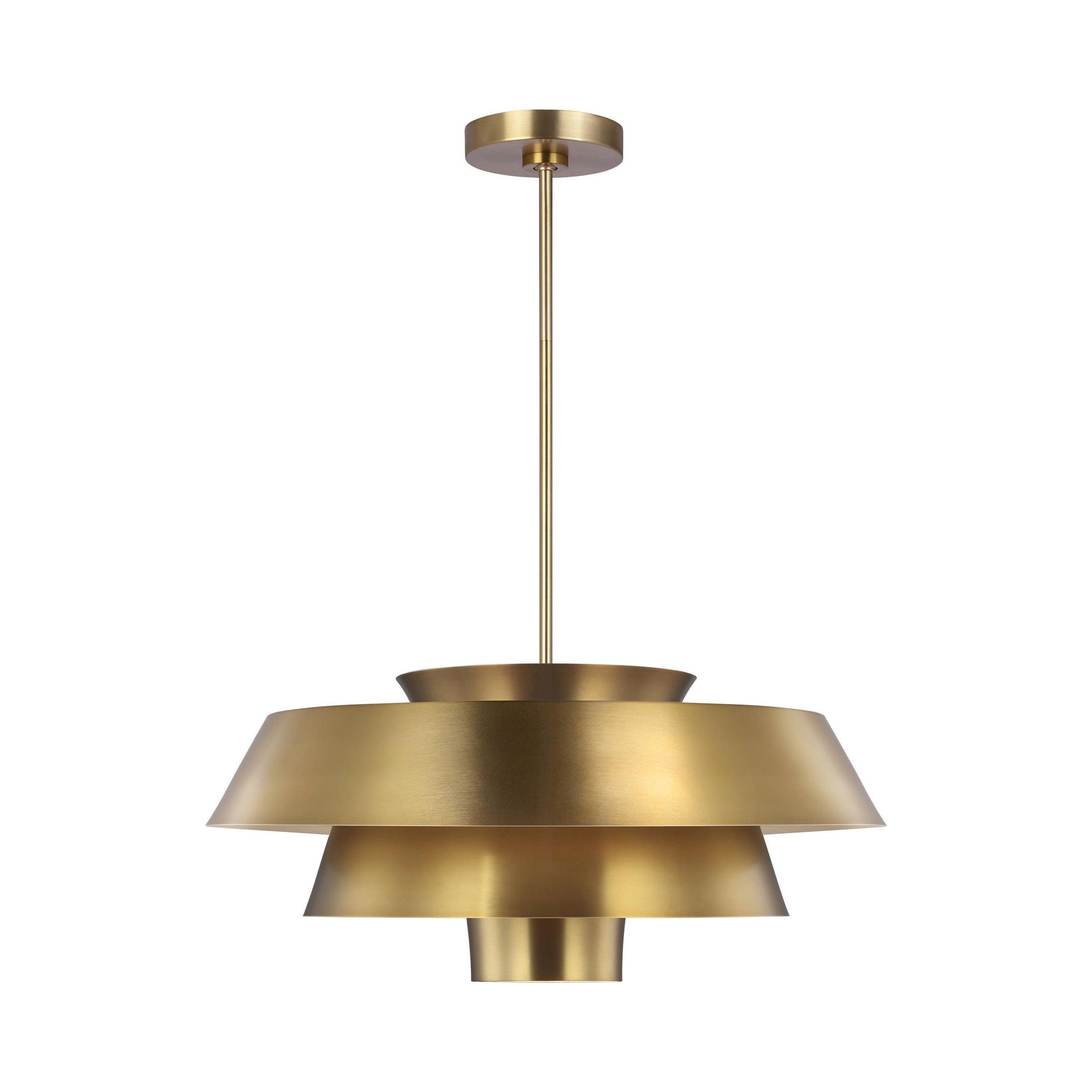 Brisbin Burnished Brass 24" Mid-Century Modern Pendant Light