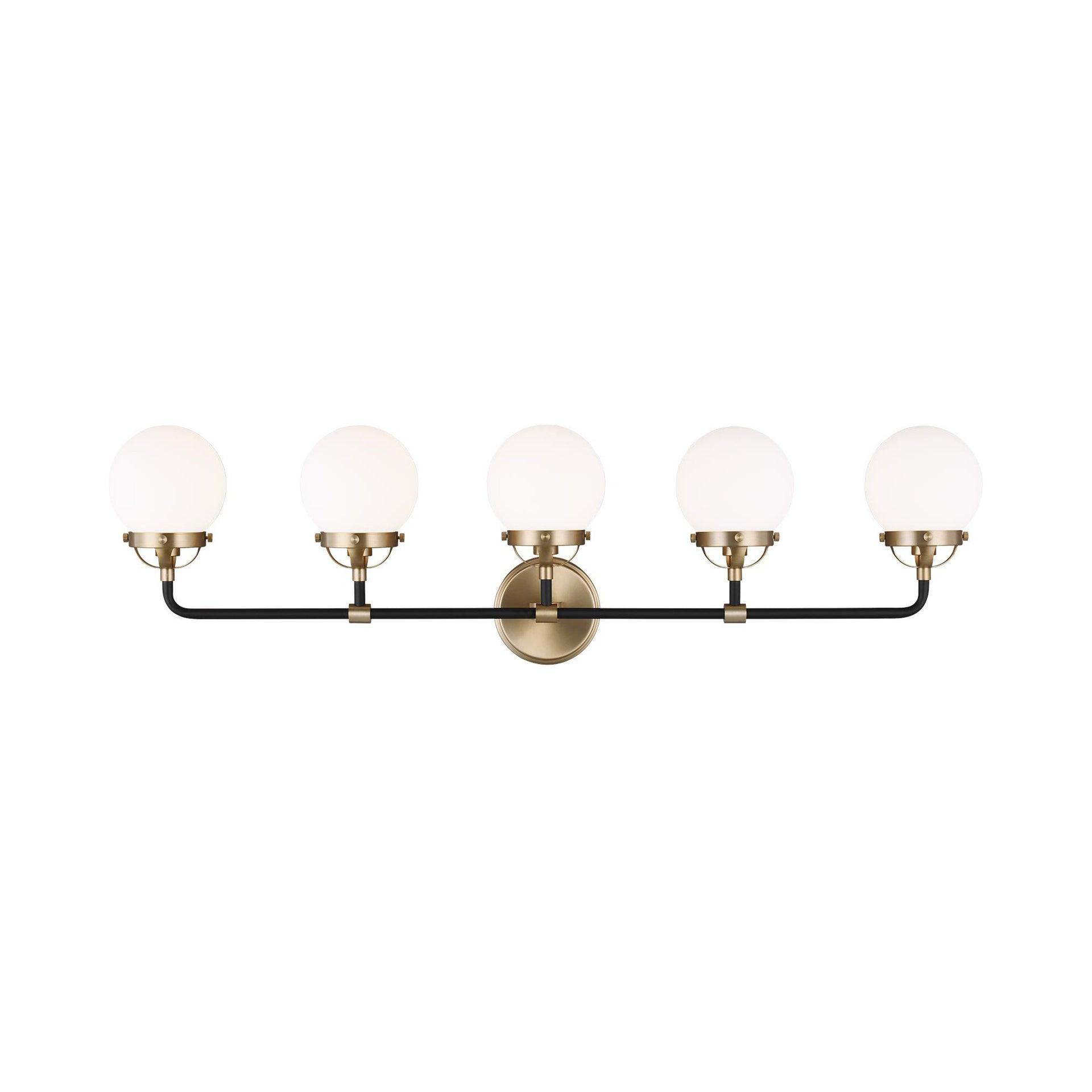 Generation Lighting Cafe 38.25-in 5 -Light Satin Bronze Modern/contemporary Vanity light
