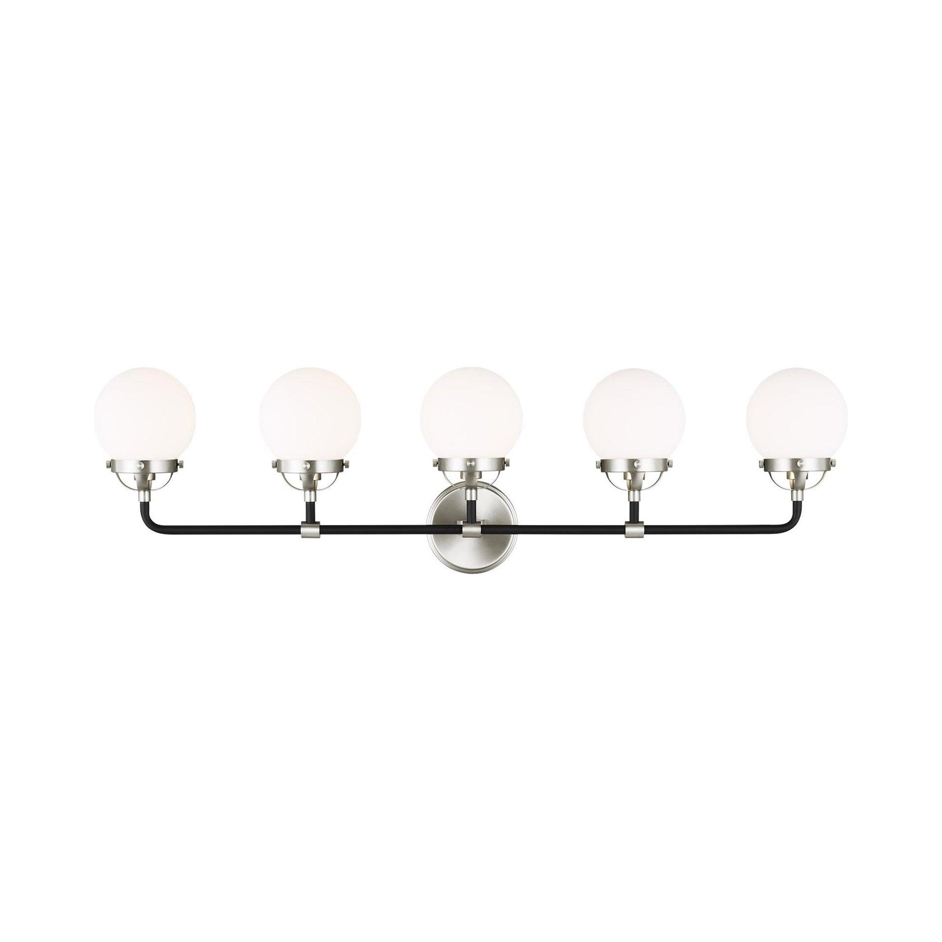Generation Lighting Cafe 38.25-in 5 -Light Brushed Nickel Modern/contemporary Vanity light