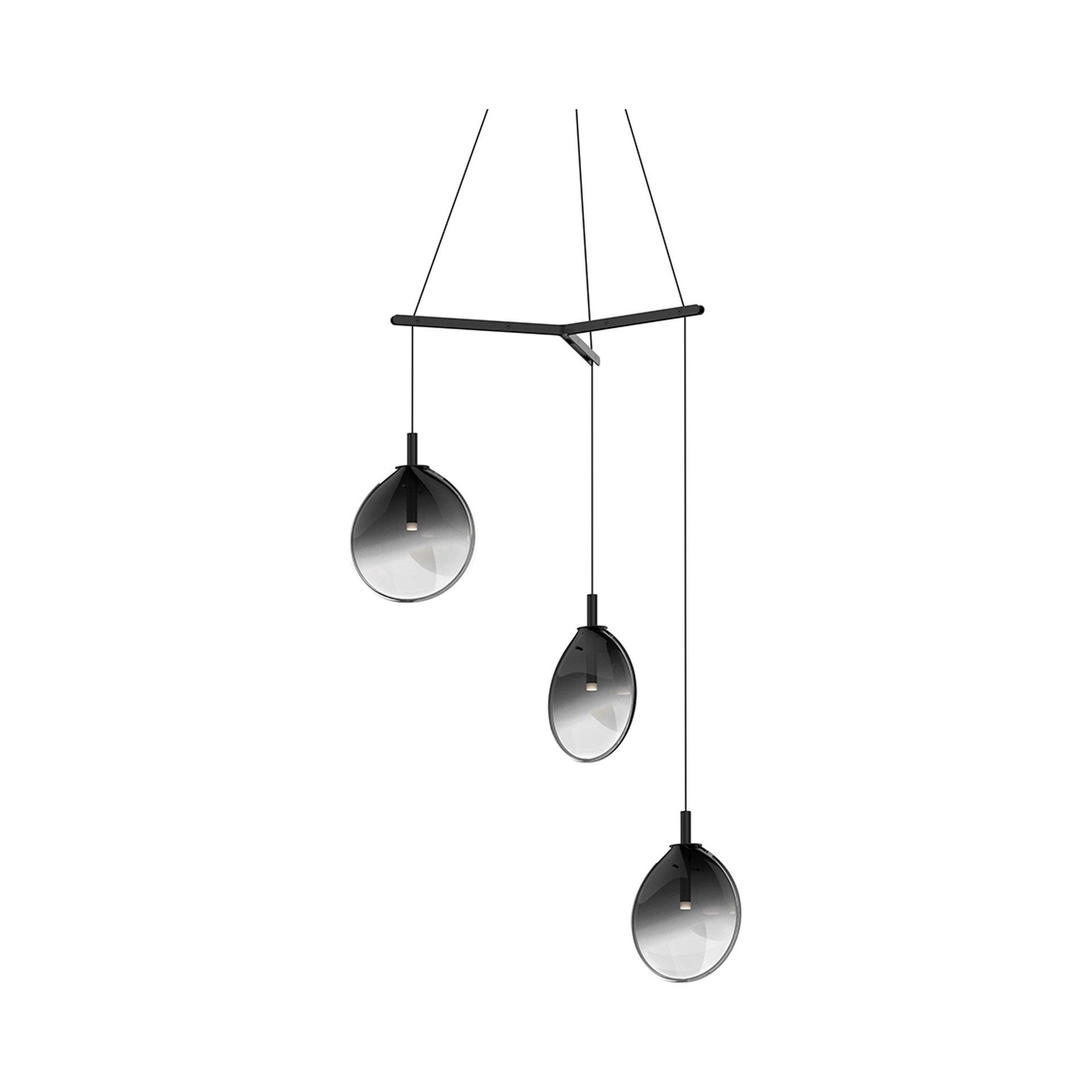 SONNEMAN Cantina 3 - Light Satin Black Cluster Pendant