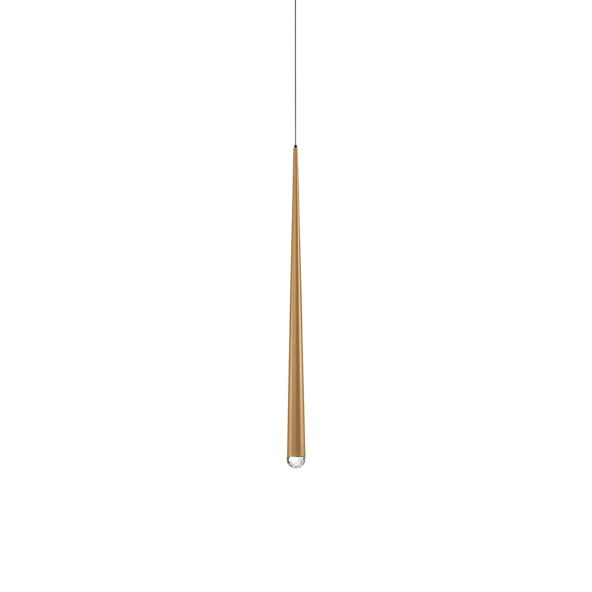 Cascade Dimmable LED Pendant with Clear Crystal Shade