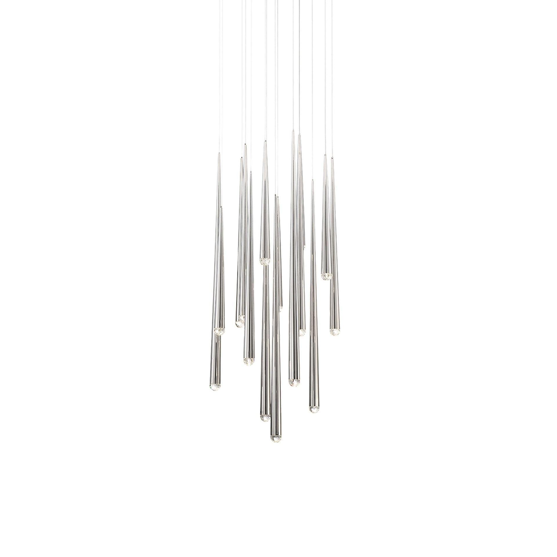 Modern Forms Cascade 15 - Light Polished Nickel LED Cluster Pendant
