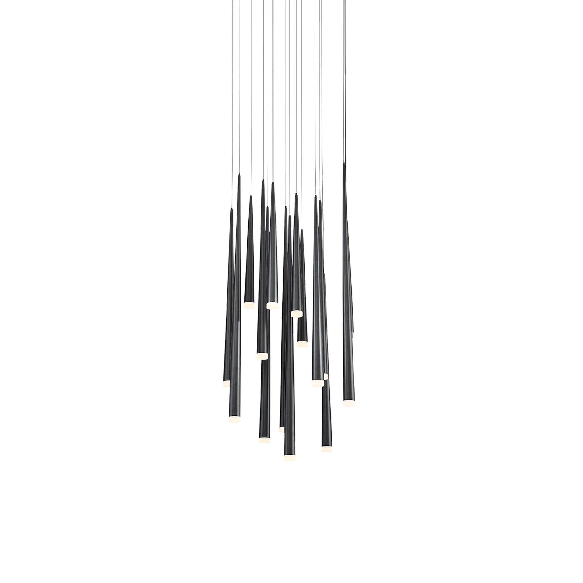 Cascade 15 - Light Dimmable LED Tiered Chandelier
