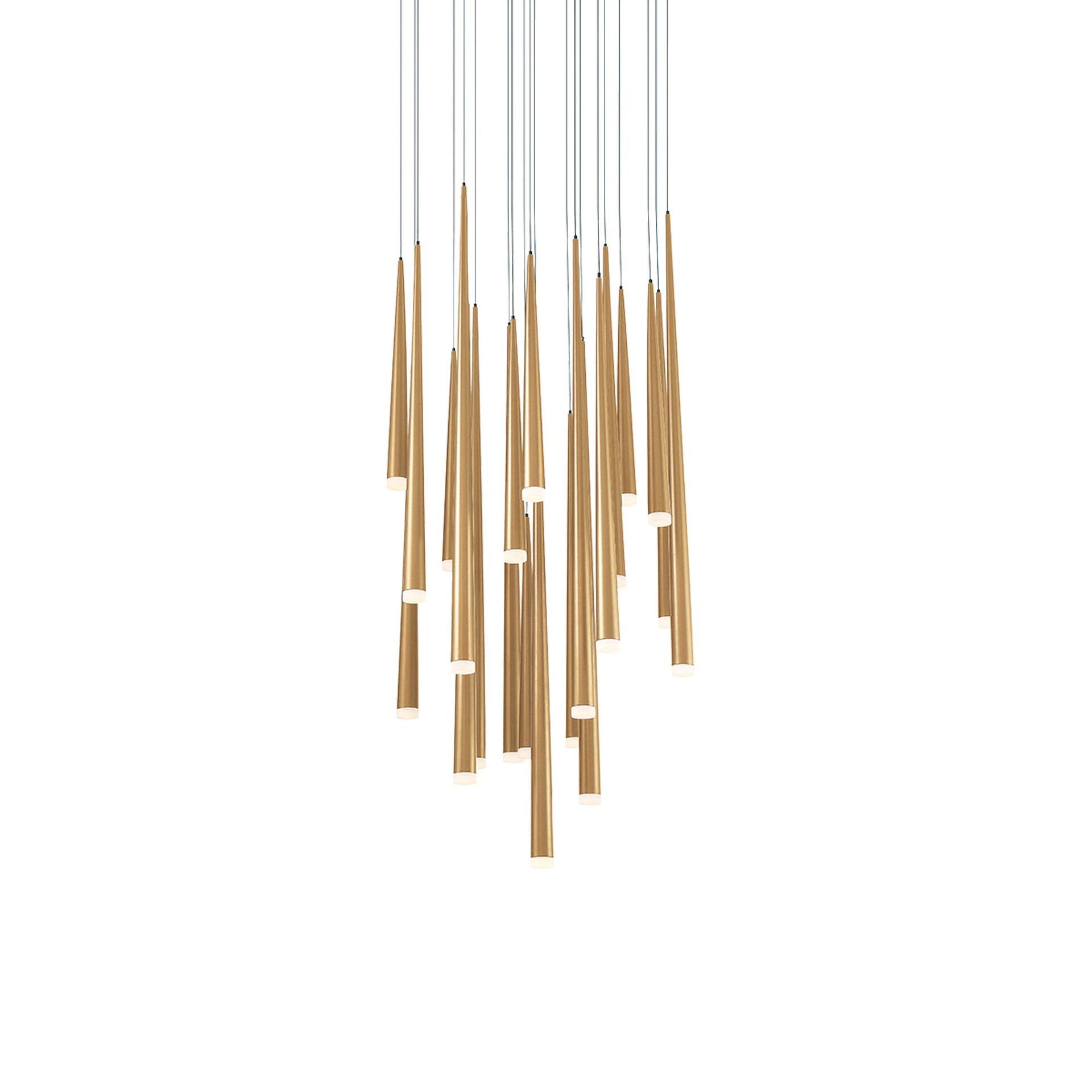 Cascade 21 - Light Polished Nickel LED Cluster Pendant