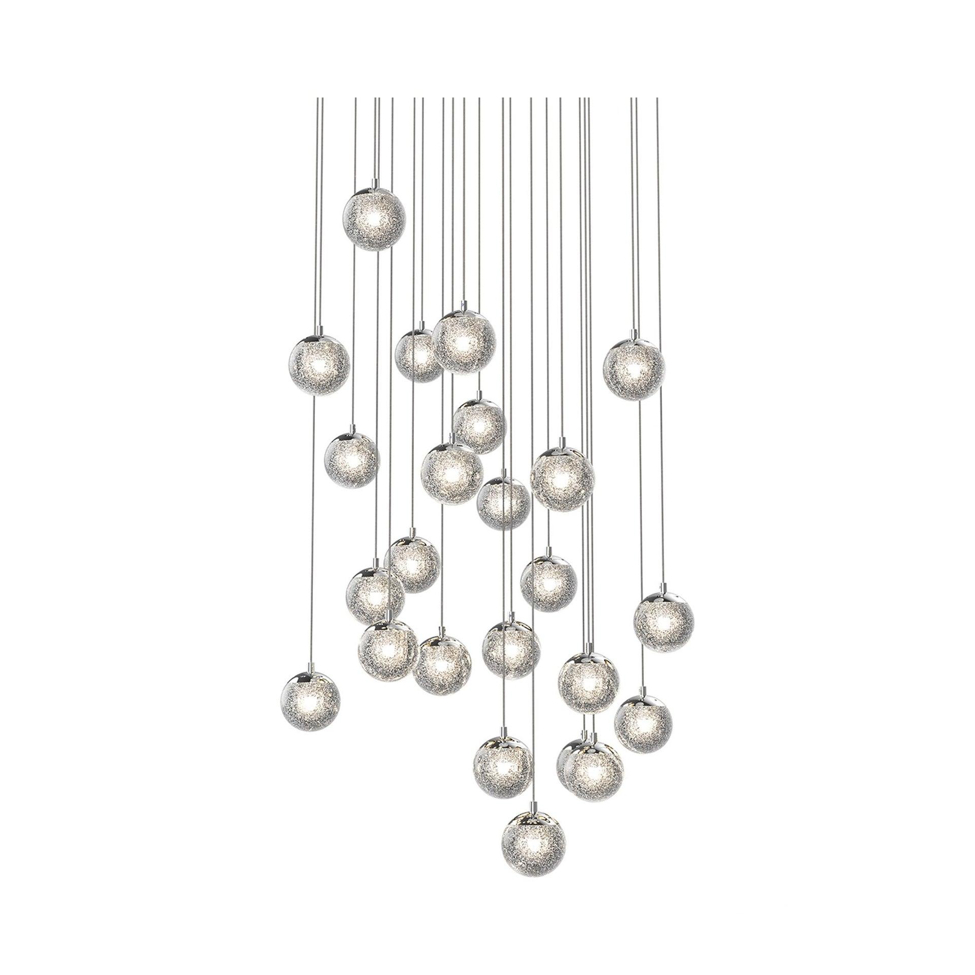 SONNEMAN Champagne Bubbles - Light Polished Chrome Cluster Pendant