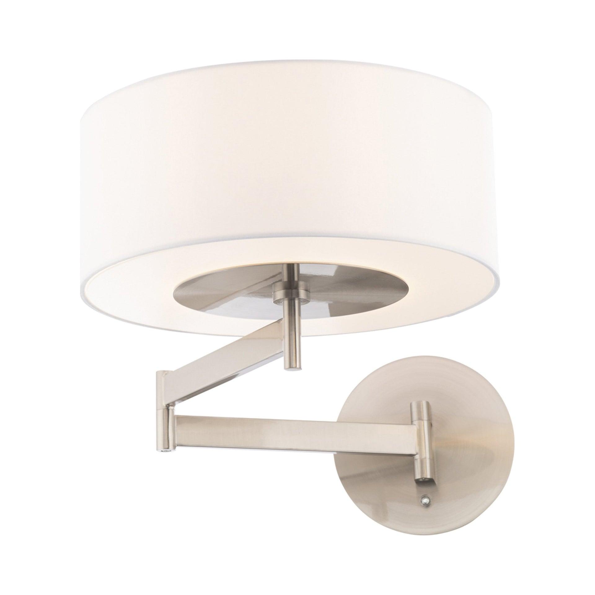 dweLED Chelsea 23.25-in W 1 -Light Brushed Nickel Transitional Integrated LED Wall Sconce
