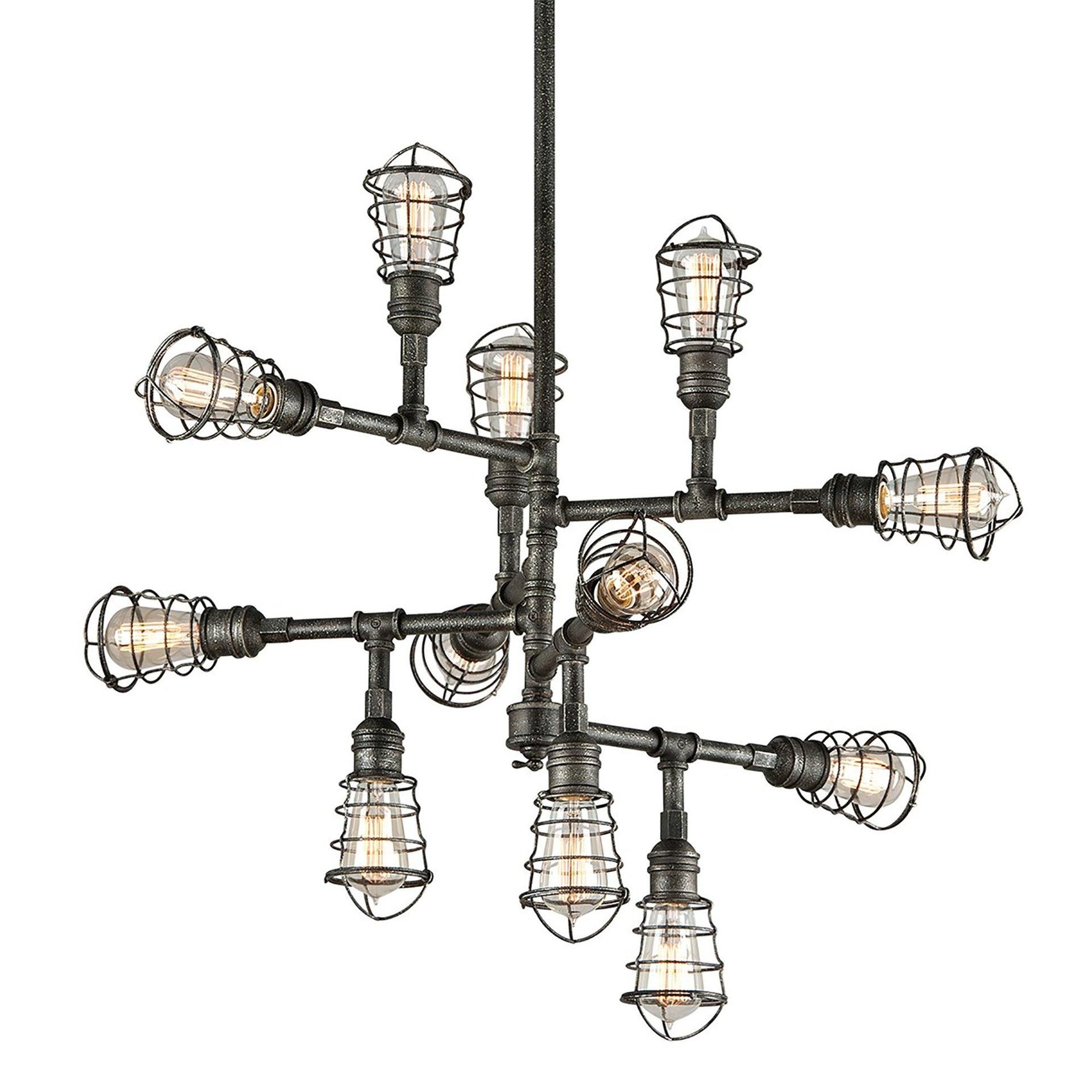 Conduit 12 - Light Dimmable Sputnik Modern Linear Chandelier
