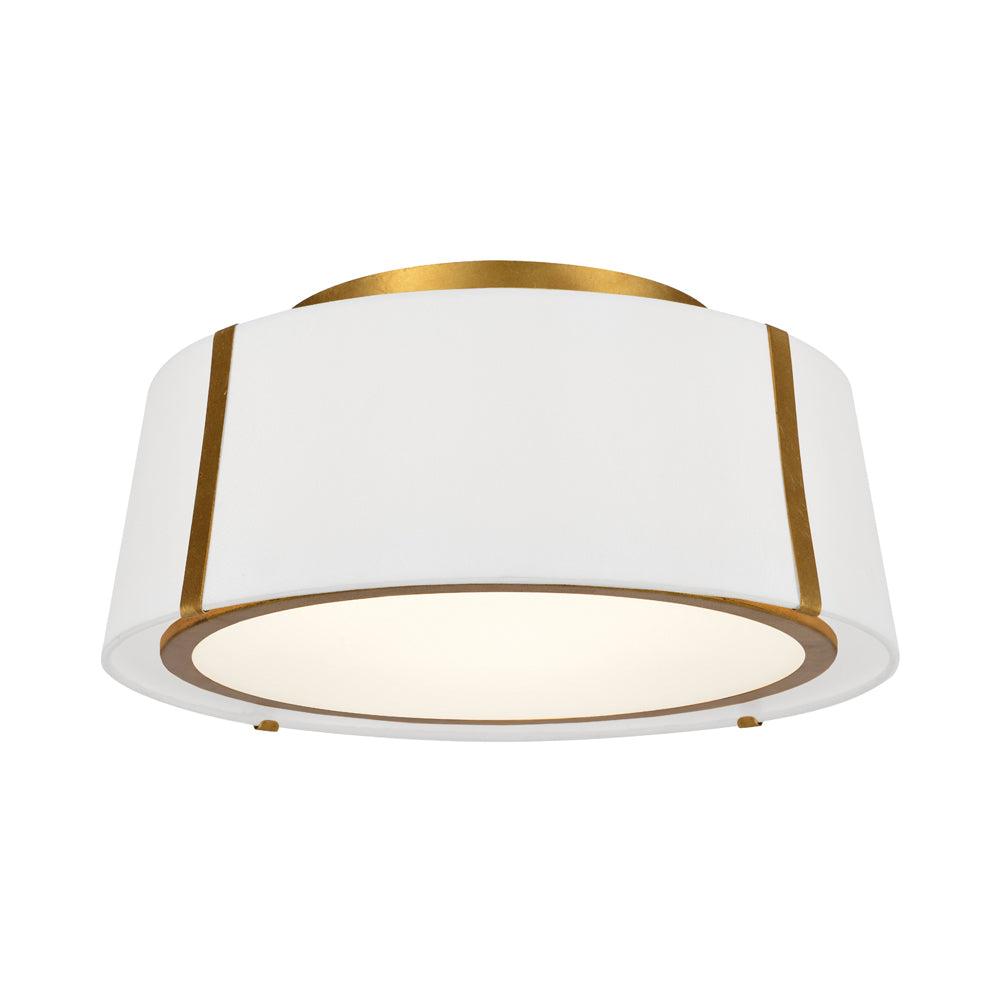 FUL-905-GA-Crystorama Lighting-Fulton - Three Light Flush Mount in Traditional and Contemporary Style - 18 Inches Wide by 8 Inches High-Antique Gold
