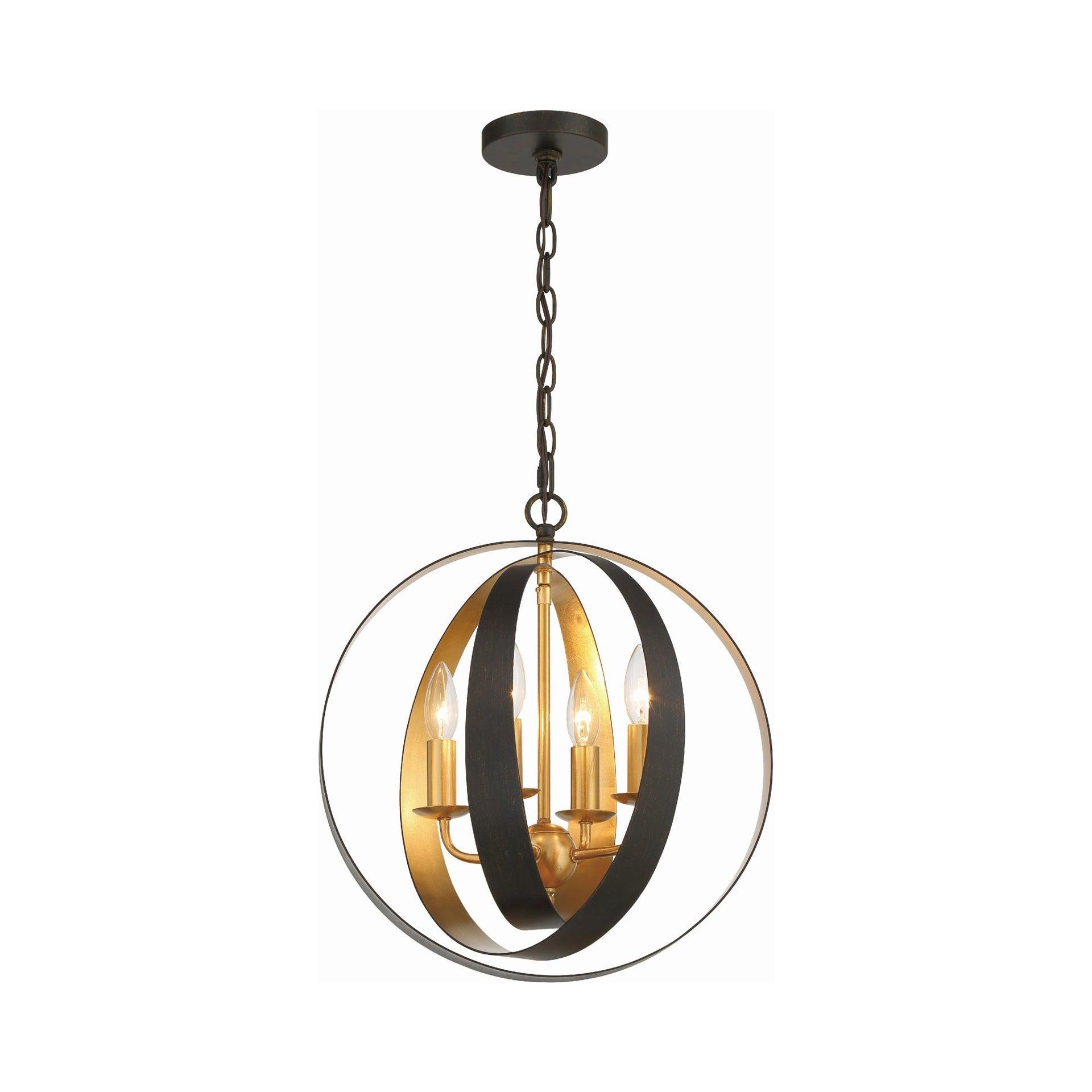 Crystorama Lighting - Four Light Mini Chandelier - Mini Chandelier - Luna - Four