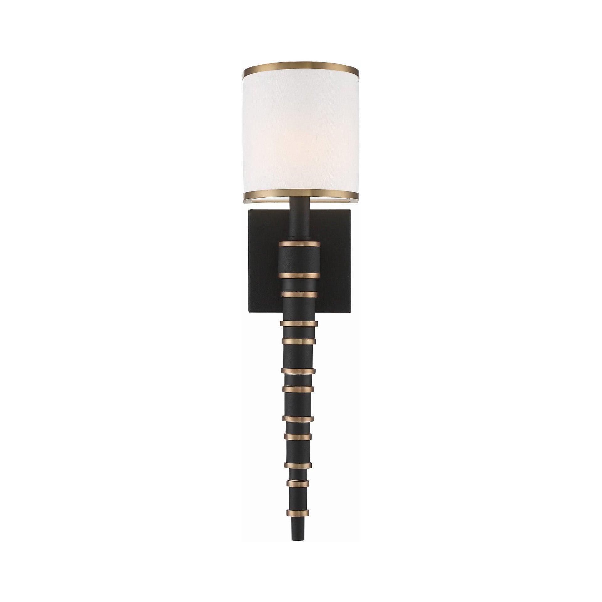 Crystorama Lighting Sloane 1 - Light Sconce in  Vibrant Gold/Black Forged