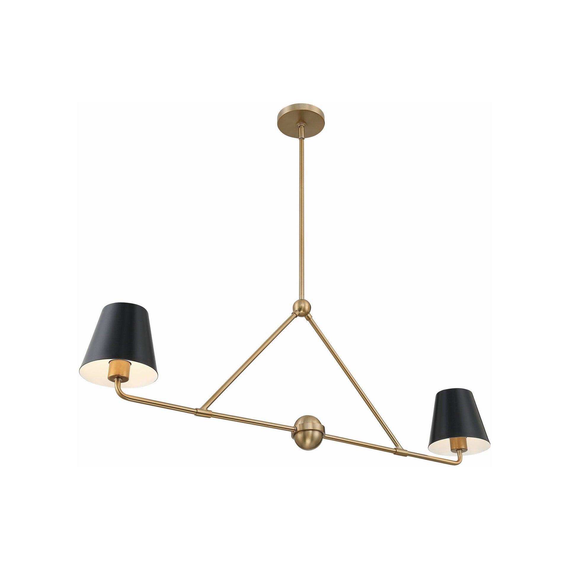 Crystorama Lighting Xavier 2 - Light Chandelier in  Vibrant Gold