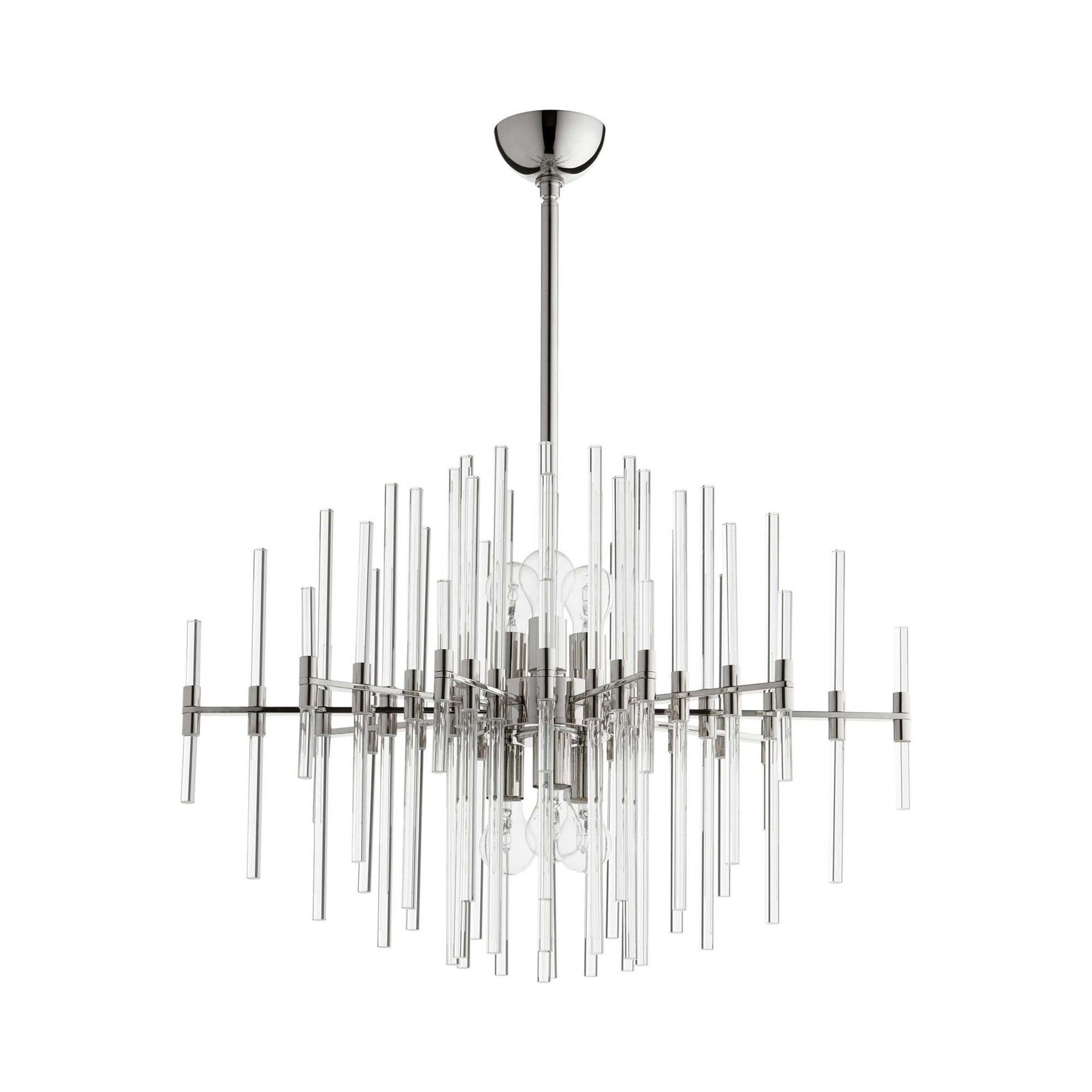 Six Light Pendant 30.5 Inches Wide By 25 Inches High-Polished Nickel Finish Cyan Lighting 09255
