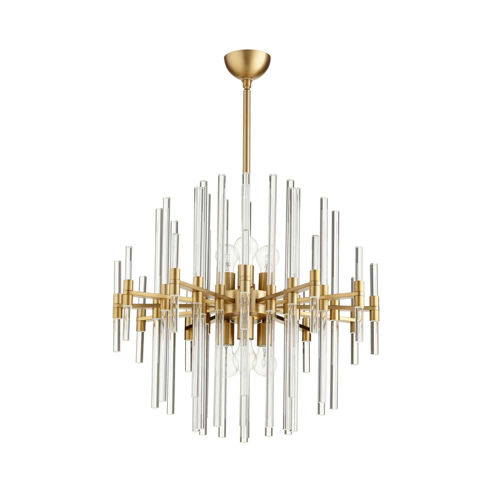 Six Light Pendant 26.25 Inches Wide By 26.75 Inches High-Aged Brass Finish Cyan Lighting 09224