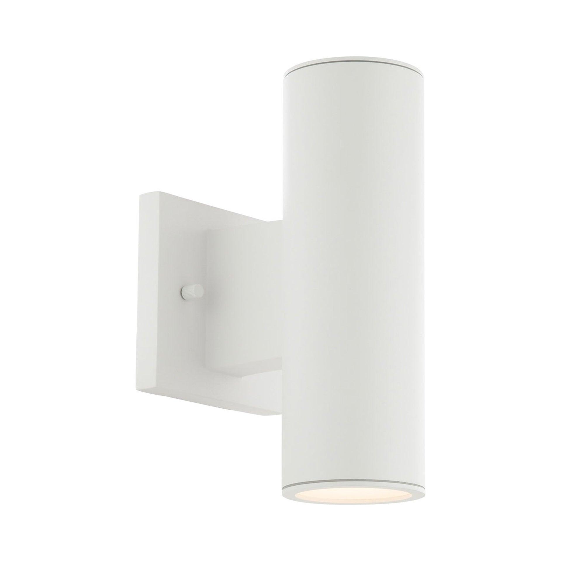 WAC Lighting Cylinder 2-Light LED 3000K Up & Down Aluminum Wall Light in White
