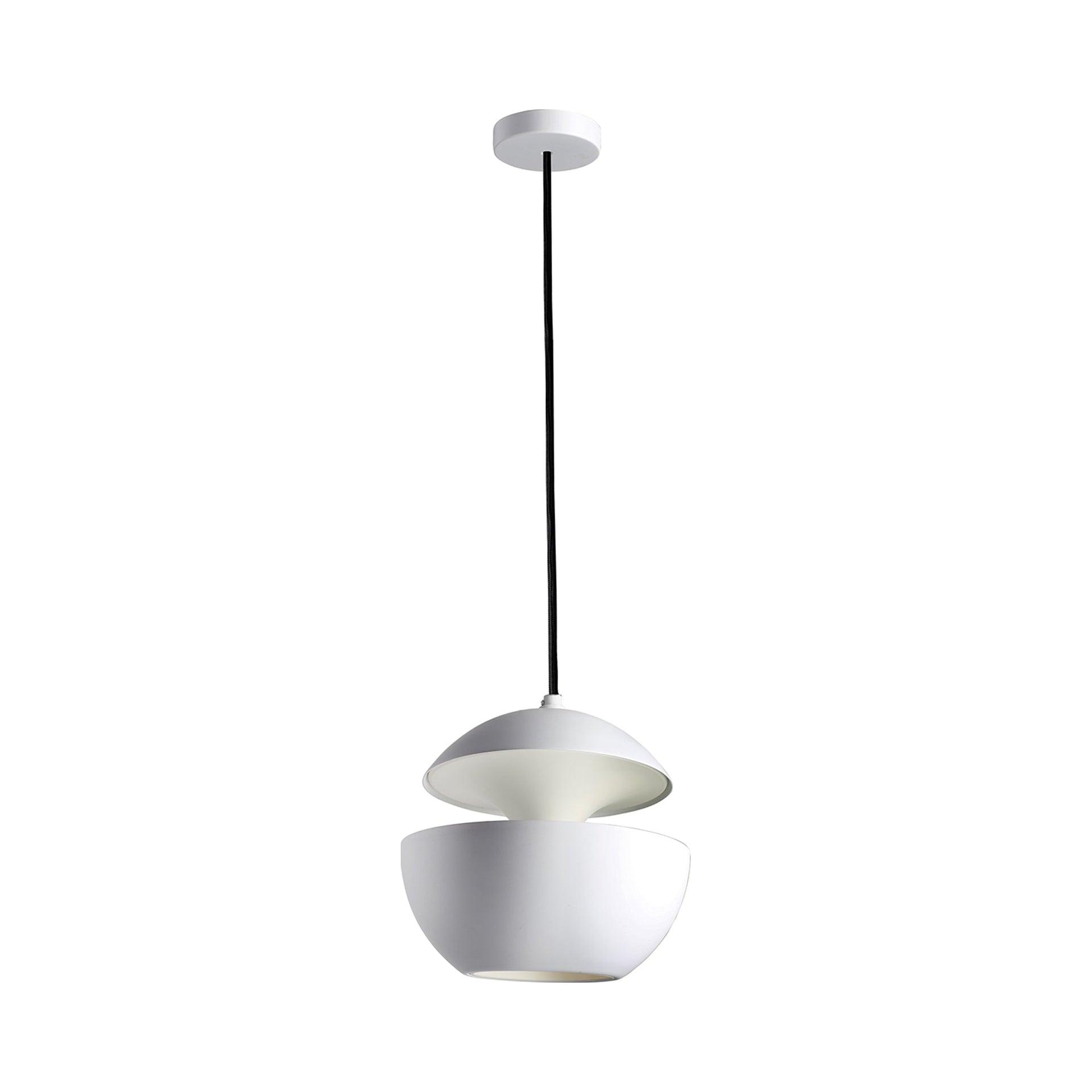 Bertrand Balas Inspired White Aluminum Sun Pendant, 6.89" LED Light