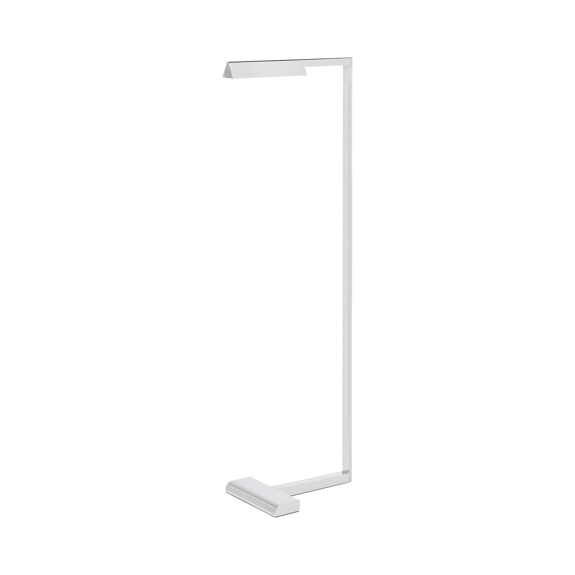 Dessau 46" Polished Nickel LED Task Floor Lamp with Adjustable Head