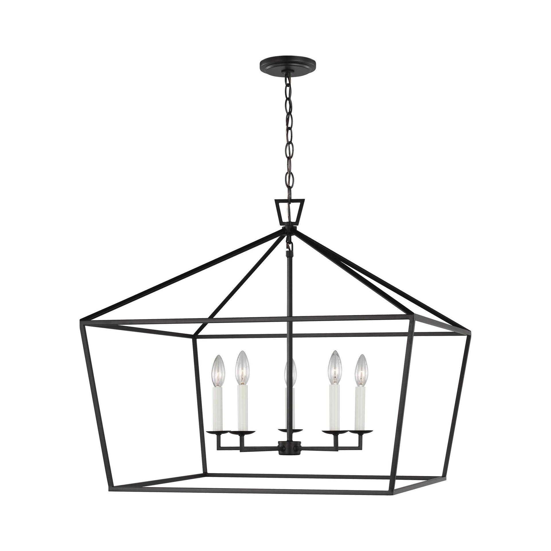 Gala Wide Pendant Light - Black / 28"W