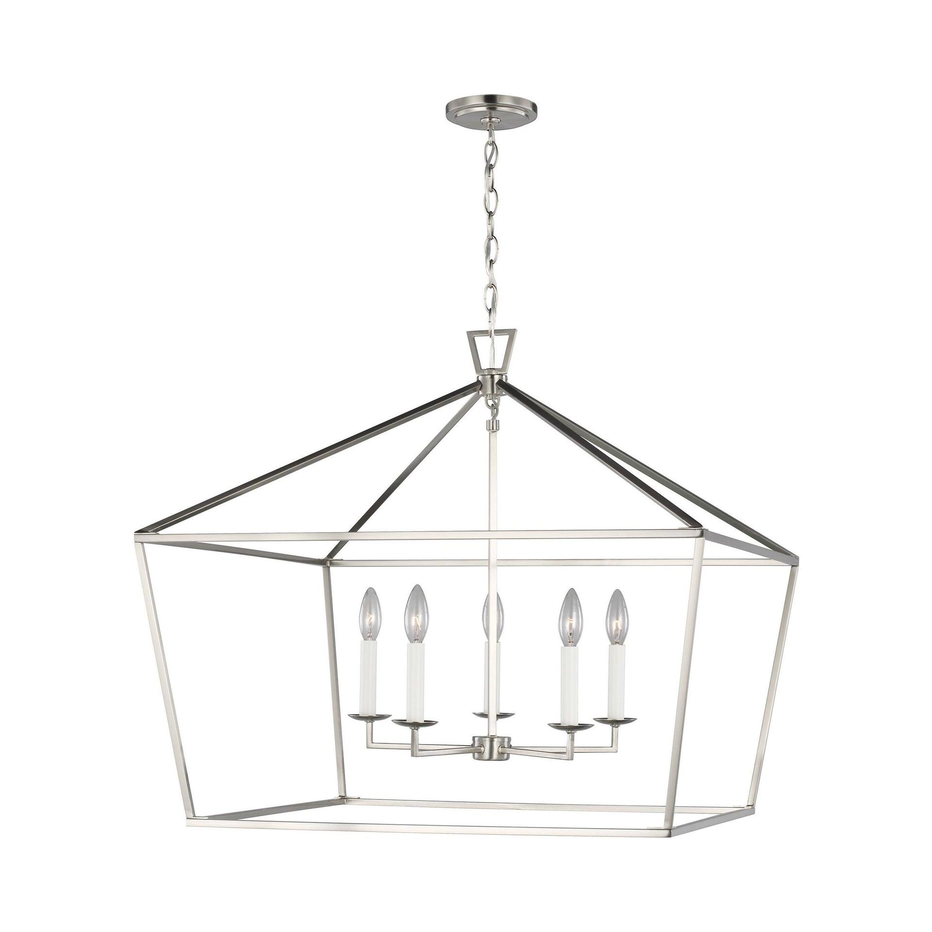Gala Wide Pendant Light - Brushed Nickel / 28"W