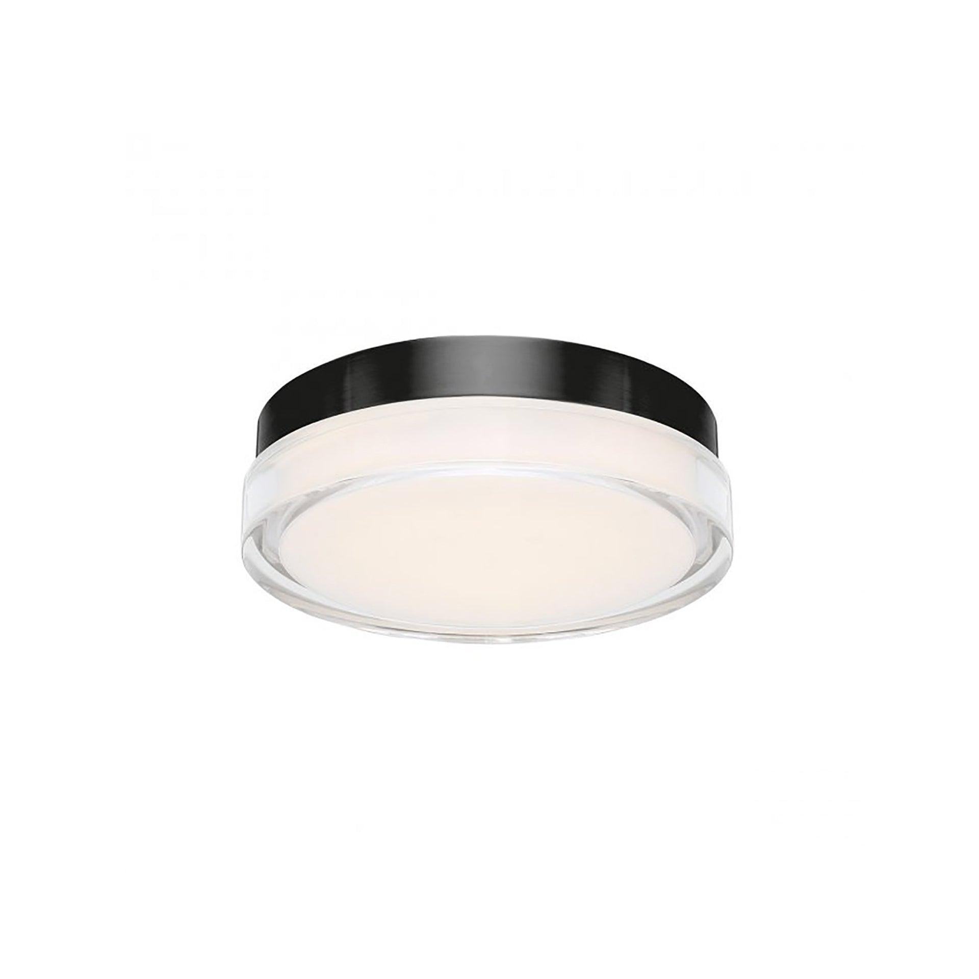 Black Glass 6.25" LED Flush Mount Light