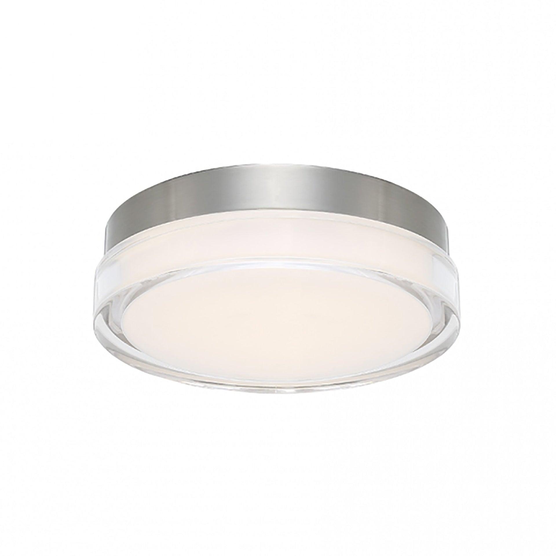 Modern Sleek Stainless Steel LED Flush Mount for Indoor/Outdoor