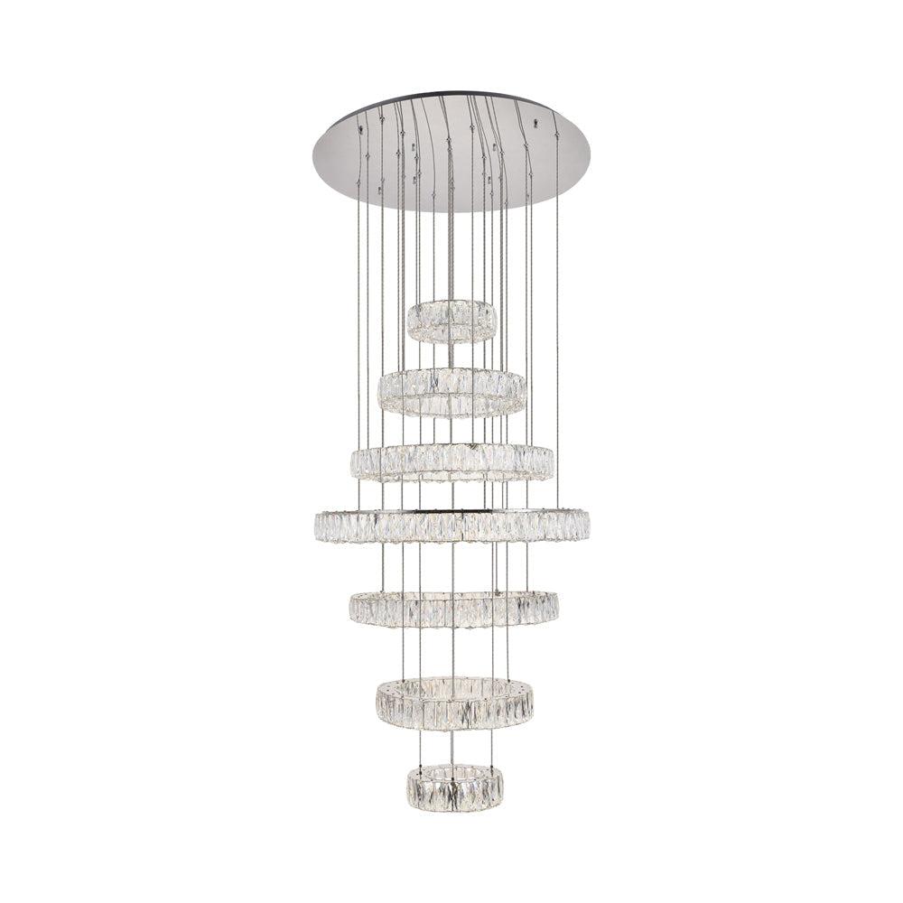 Monroe Integrated LED chip light Chrome Chandelier Clear Royal Cut Crystal