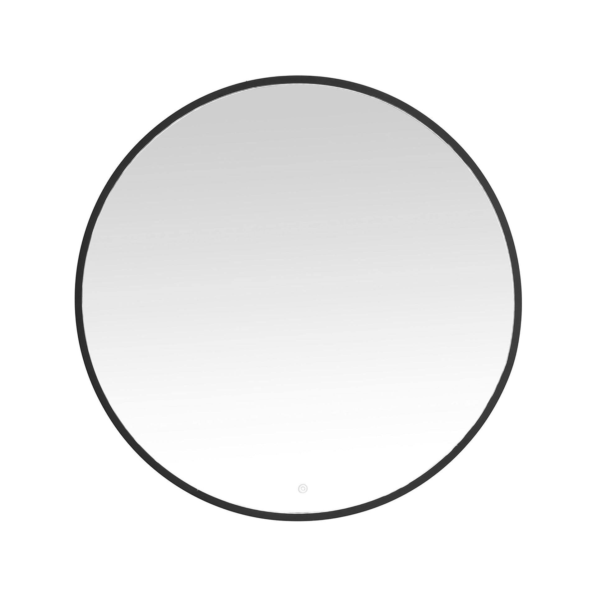 Elegant Lighting Pier 39 inch LED Mirror with Adjustable Color Temperature 3000K/4200K/6400K in Black