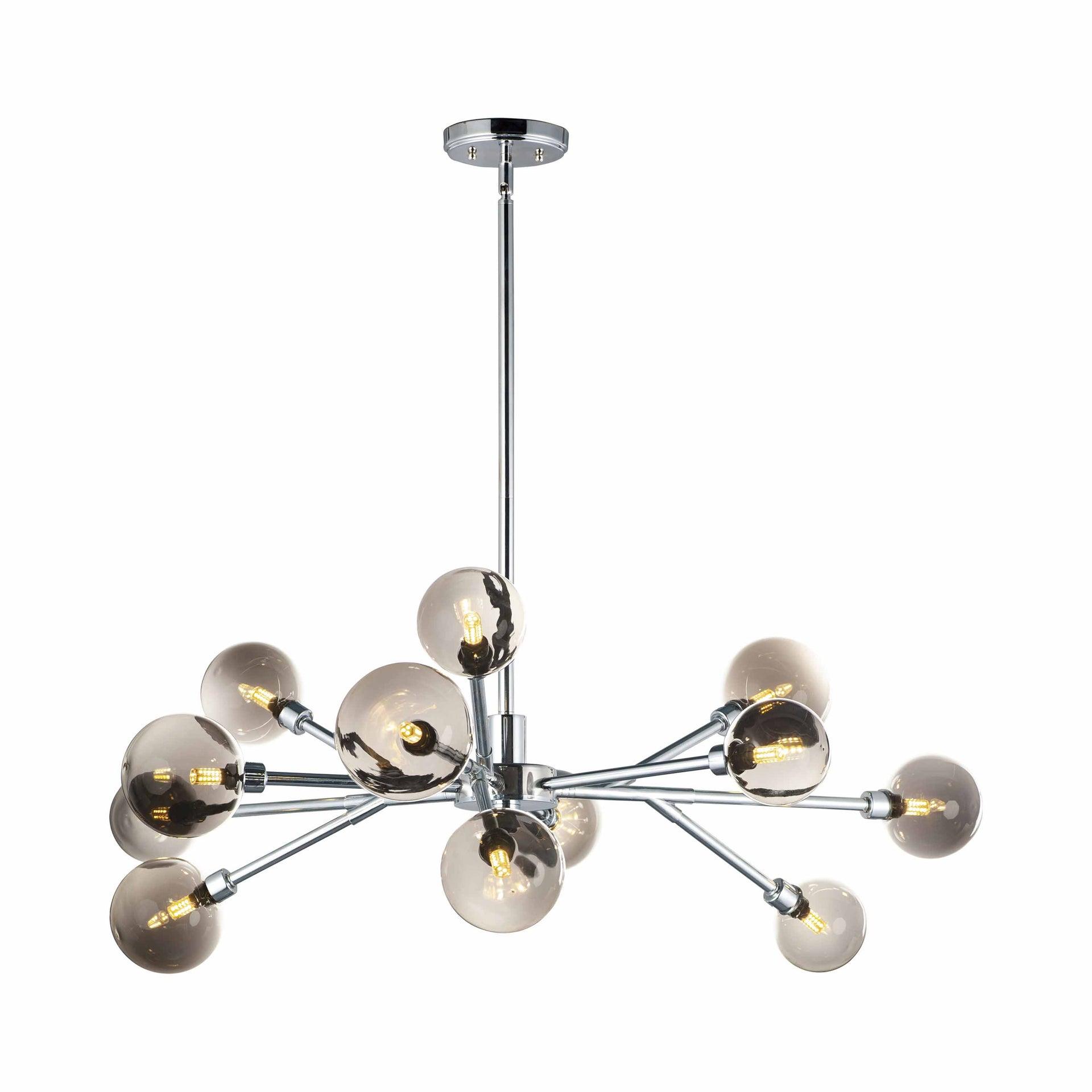 ET2 Lighting Asteroid 12 - Light Chandelier in  Polished Chrome
