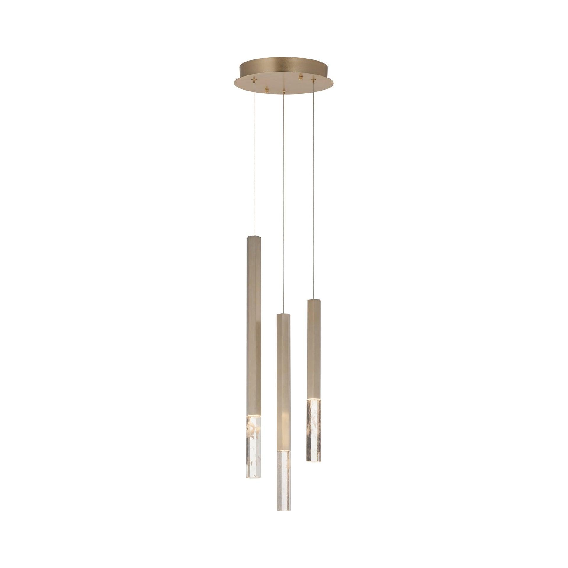 23.75 Inch 15W 3 Led Pendant-Gold Finish Et2 Lighting E11023-95Gld