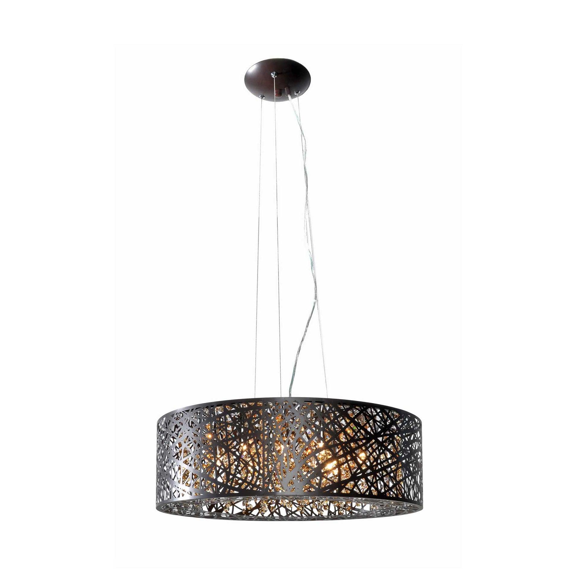 -9 Light Pendant In Contemporary Style-23.5 Inches Wide By 10 Inches High-Bronze Finish-Xenon Lamping Type Et2 Lighting E21308-10Bz