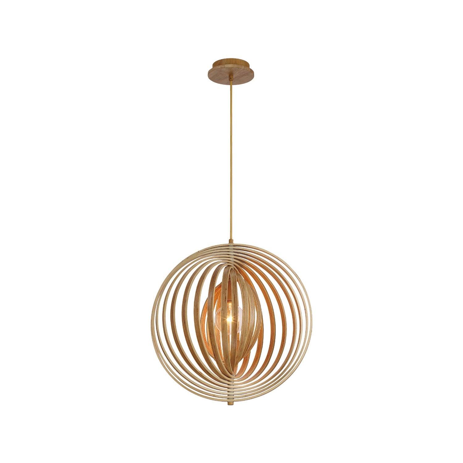 31873-017-Eurofase Lighting-Abruzzo - One Light Medium Pendant-Wood Finish