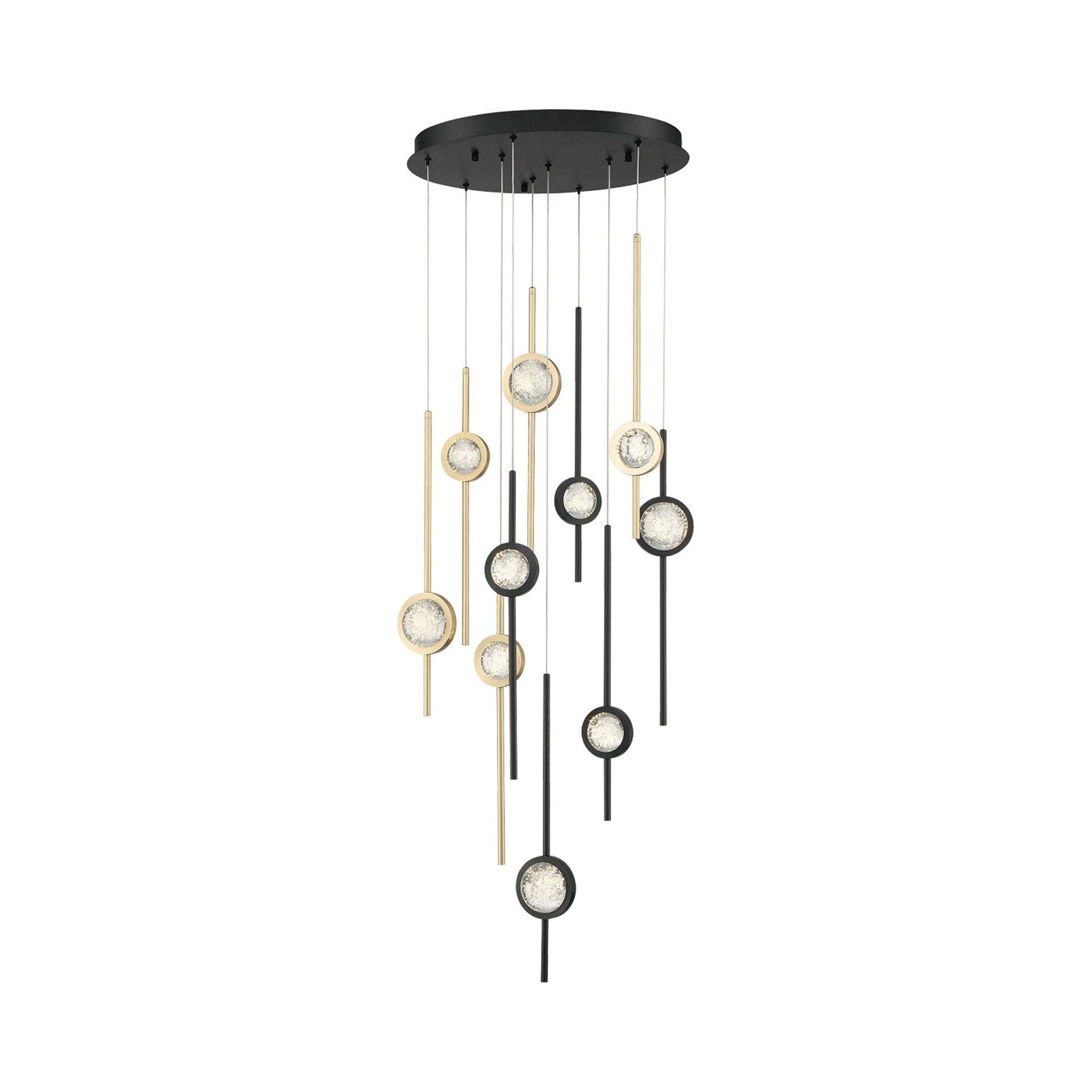 Eurofase LED Anodized Aluminum Mix + Clear Seeded Ball
