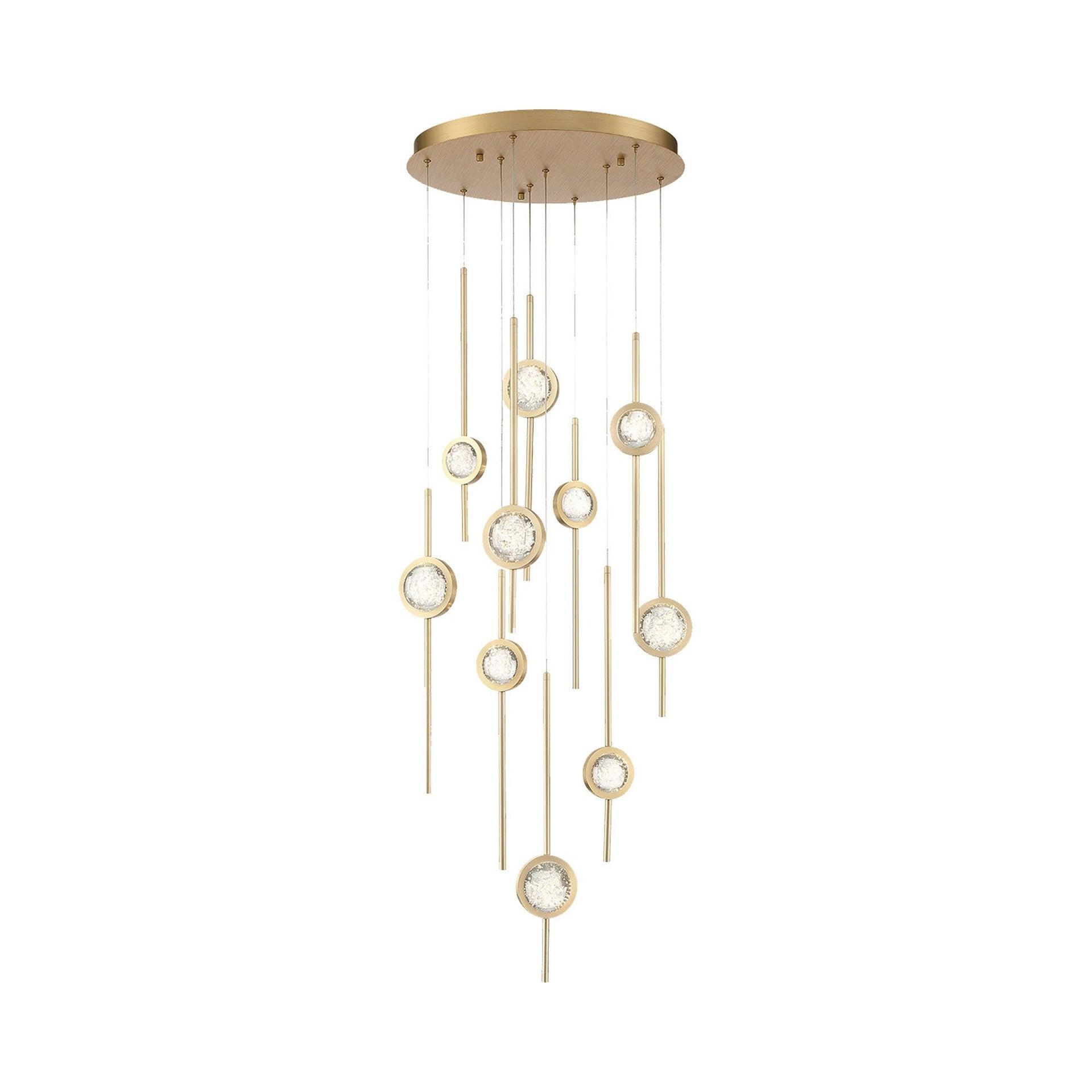 Eurofase LED Anodized Aluminum Mix + Clear Seeded Ball