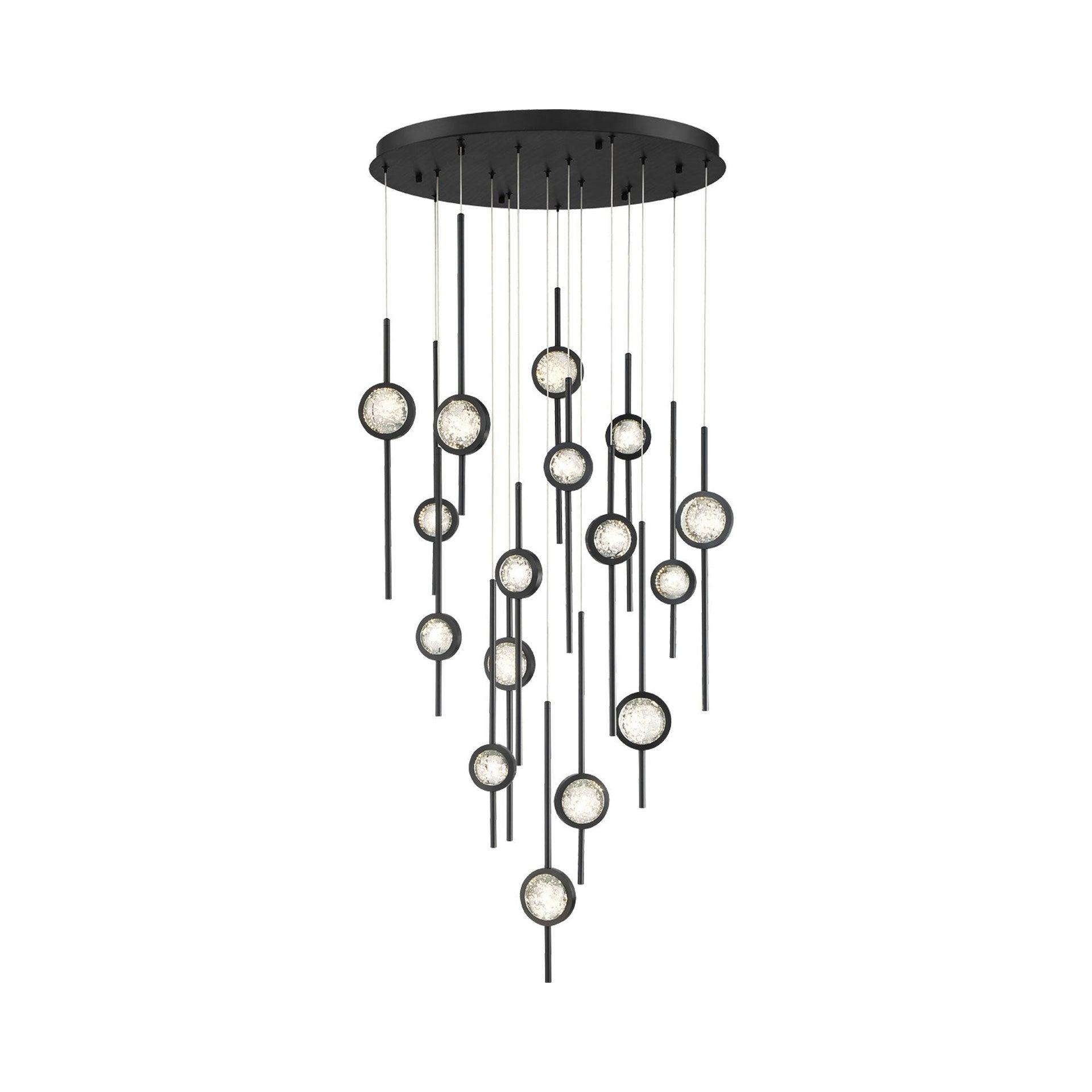 Eurofase LED Anodized Aluminum Mix + Clear Seeded Ball