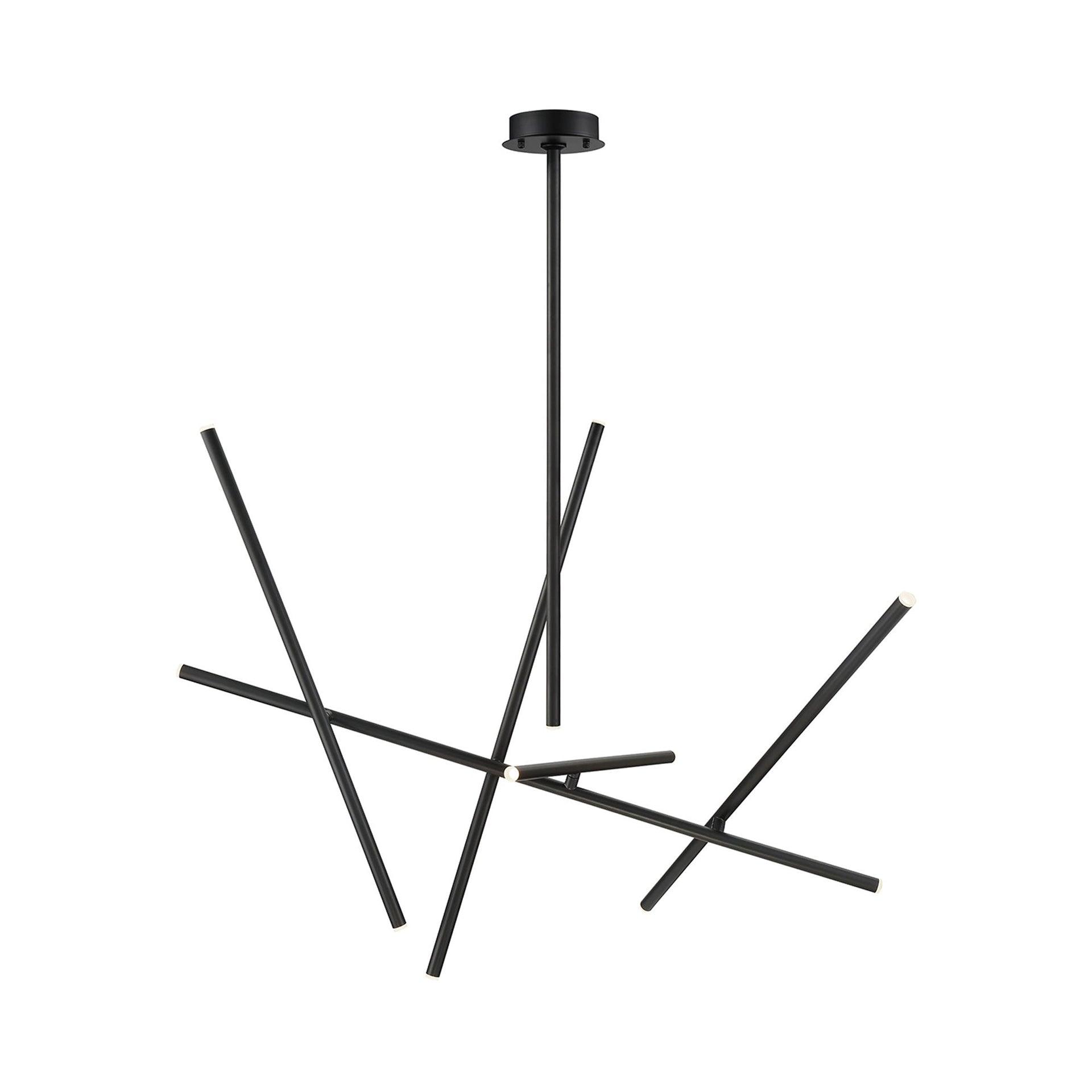 Crossroads 10 - Light Dimmable LED Sputnik Modern Linear Chandelier