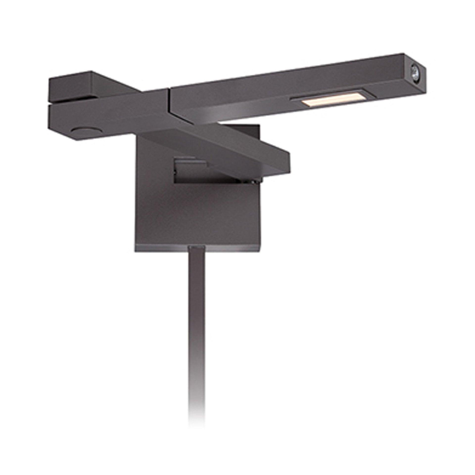 WAC Lighting Flip LED 3000K Left Contemporary Aluminum Swing Arm in Bronze