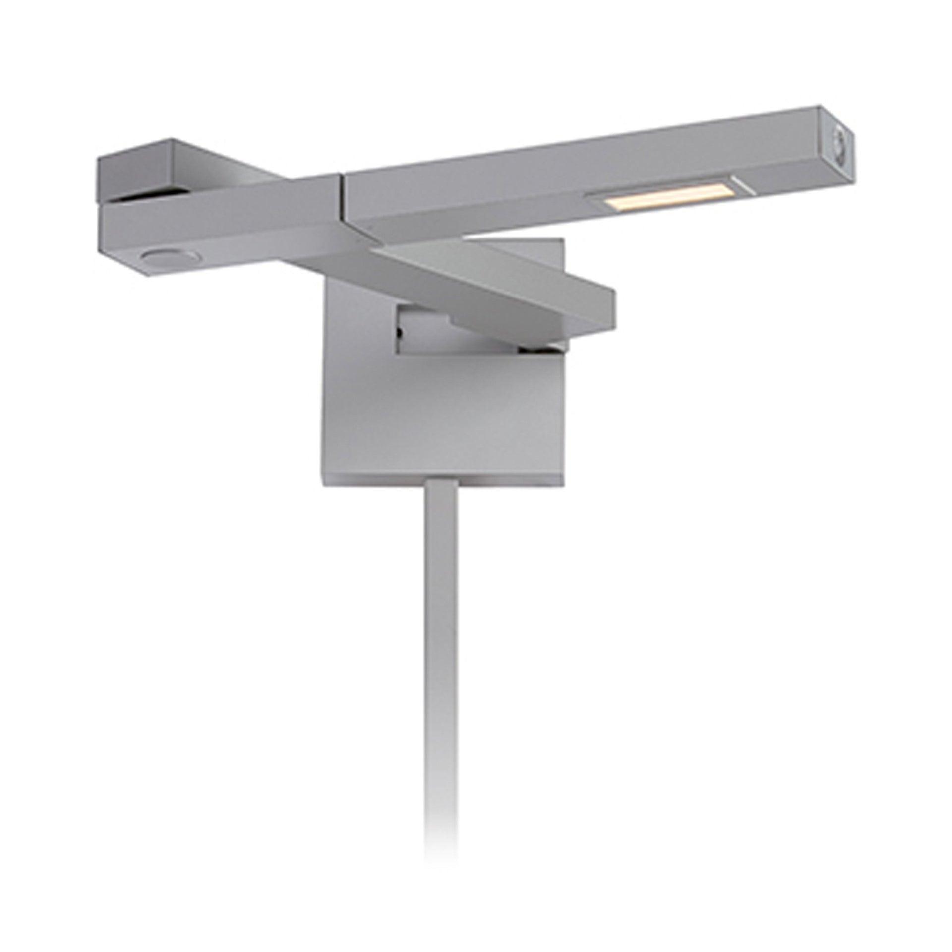 Flip LED Swing Arm Wall Light in Titanium with Dimmable Feature