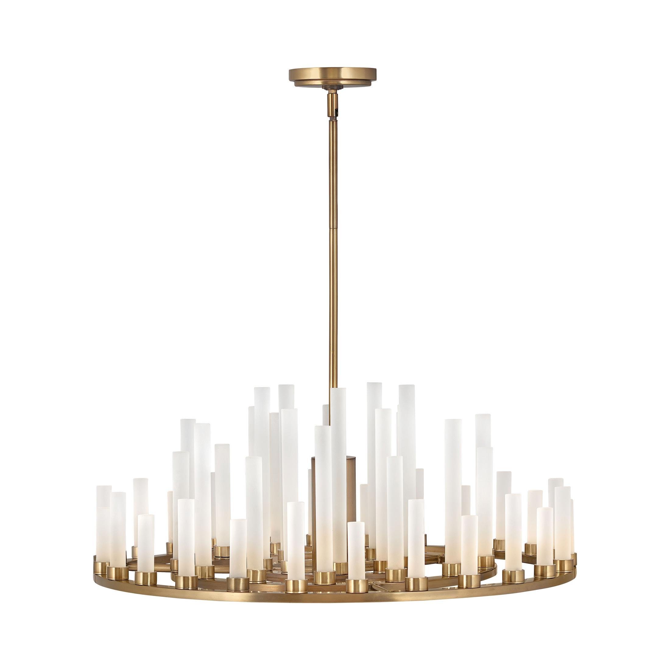 Fredrick Ramond Trinity Fabric Dimmable LED Tiered Chandelier