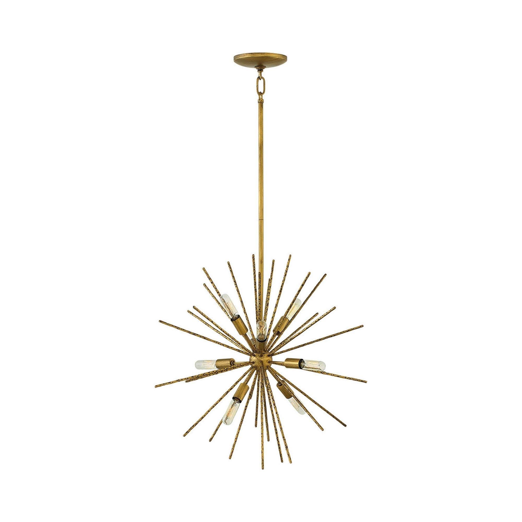 Tryst-Twelve Light Stem Hung Pendant-30 Inches Wide By 30 Inches Tall-Burnished Gold Finish Fredrick Ramond Lighting Fr43015bng